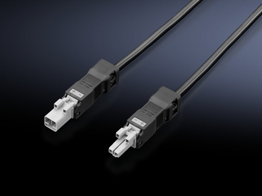 Rittal - Câbles de raccordement, pour câblage intérieur, 2 pôles, 24 V DC