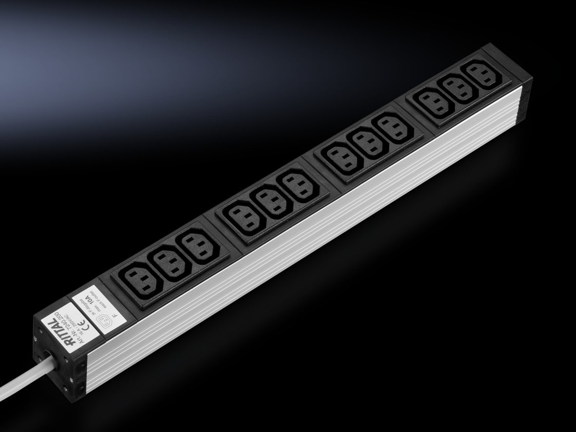 Rittal - Bandeau de prises pour prises CEI 320 19", 12 prises CEI320 C13