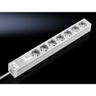 Rittal - Bandeau de prises pour prises CEI 320 19", 7 prises Schuko + inter.