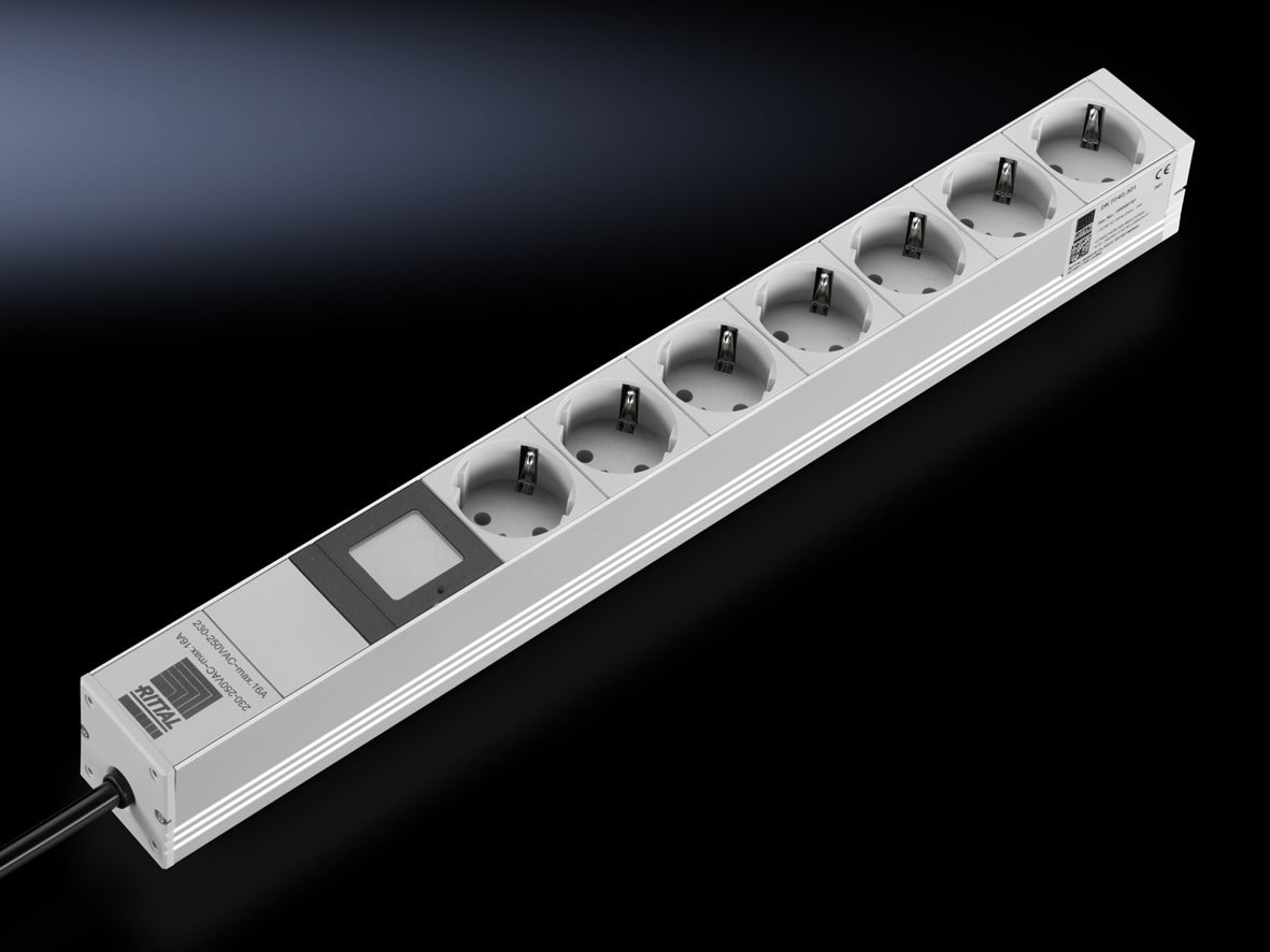 Rittal - Bandeau de prises pour prises CEI 320 7 prises avec mesure énergie