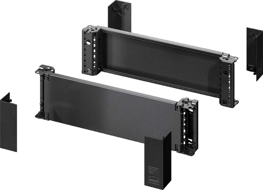 Rittal - 2 Plaque de socle avant arrière - AX - Pièce d'angle - L800 H200