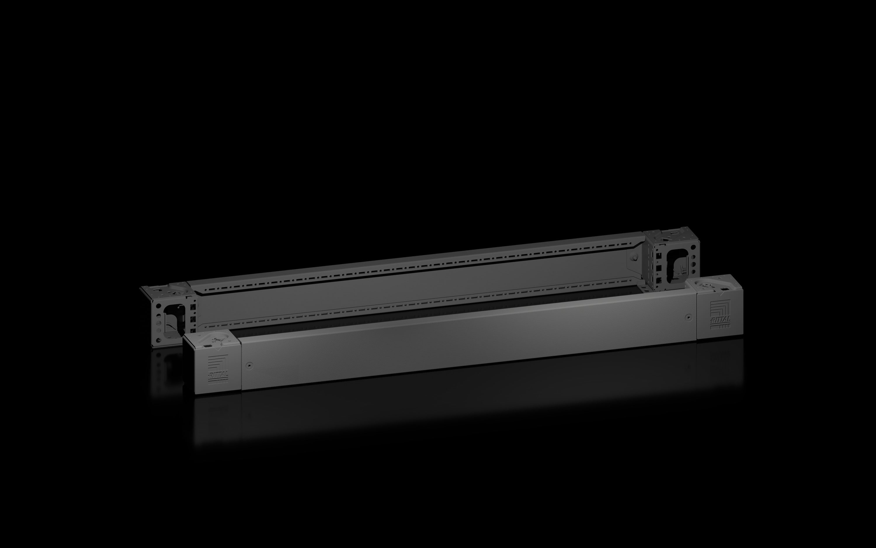 Rittal - Plaque socle AV/AR avec pièce d'angle -VX25-TS-TSIT-SE-PC-IW-CM-TP -H100 L1100