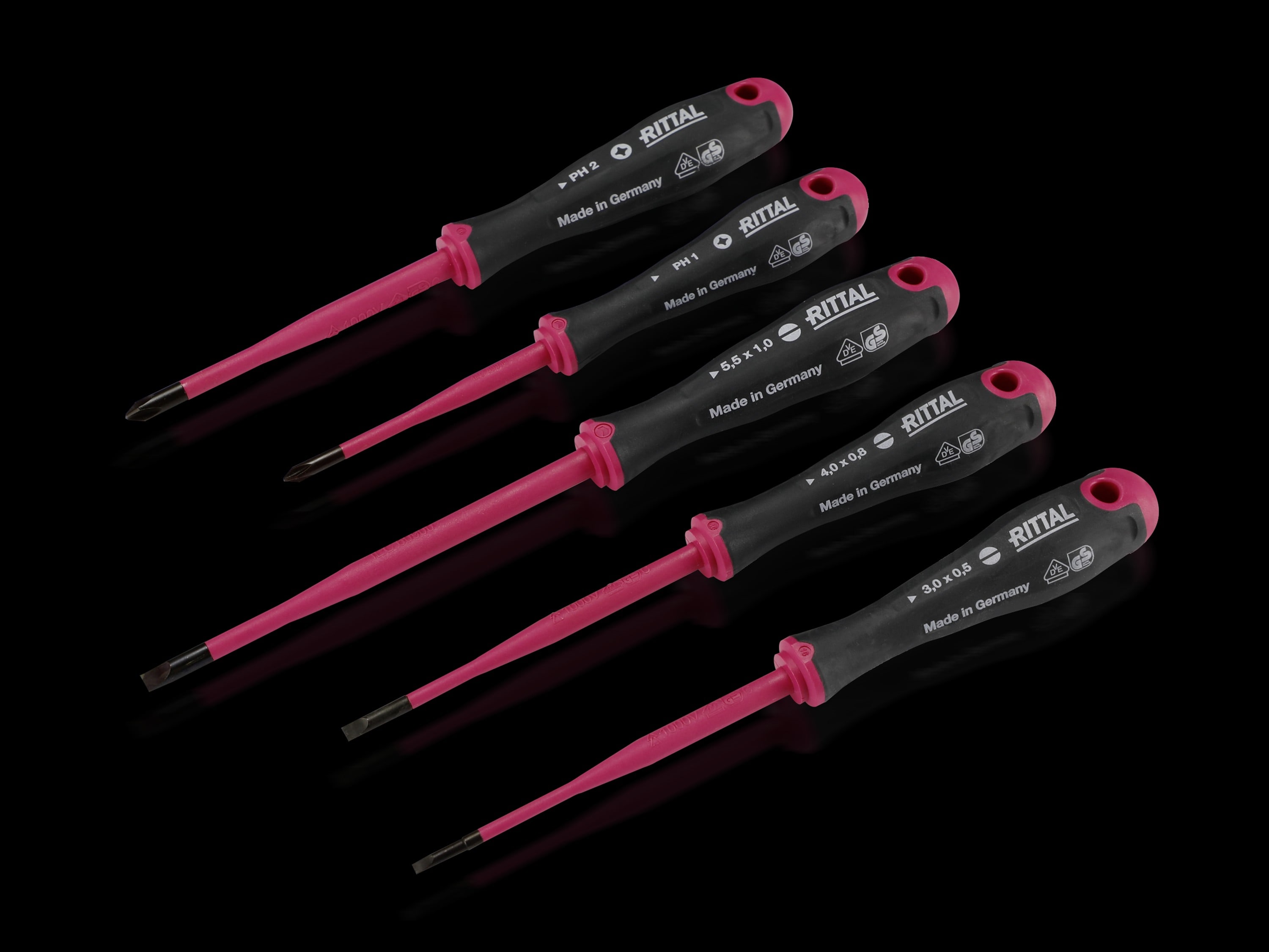 Rittal - Kit 5 tournev.isolés SL3/4/5,5/PH1/2 gamme automation systems