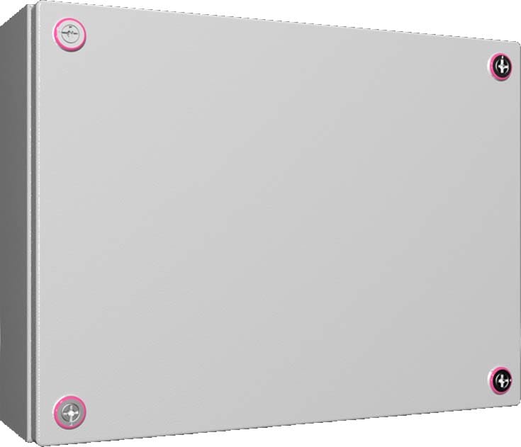 Rittal - Boîtier jonction - KX - acier - H300 L400 P120 - IP55 - avec plaque passe-câbles