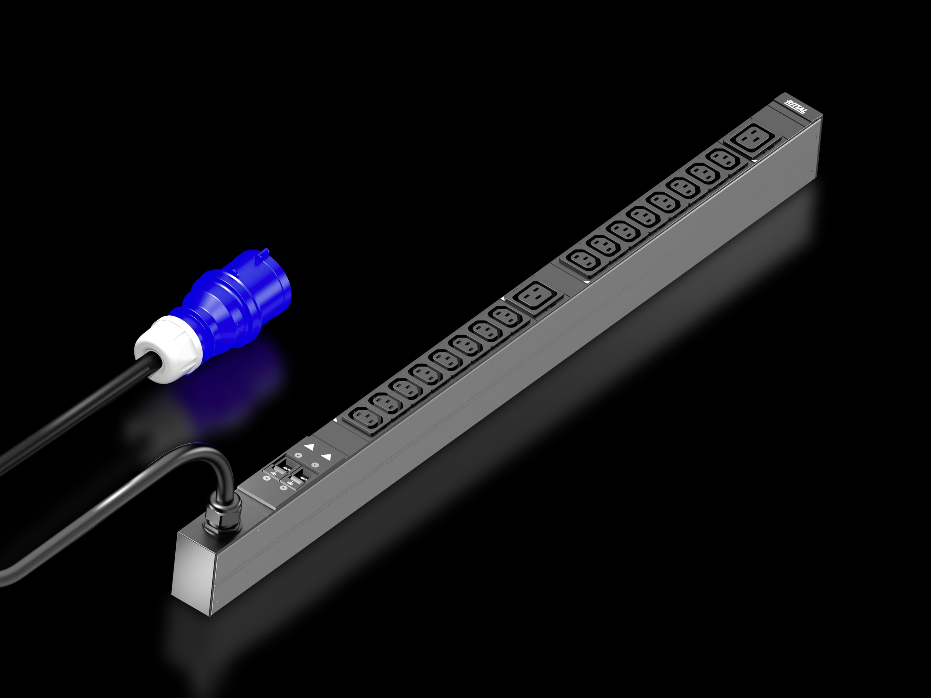 Rittal - PDU Basic - monophasé 32A - 16xC13 + 2xC19