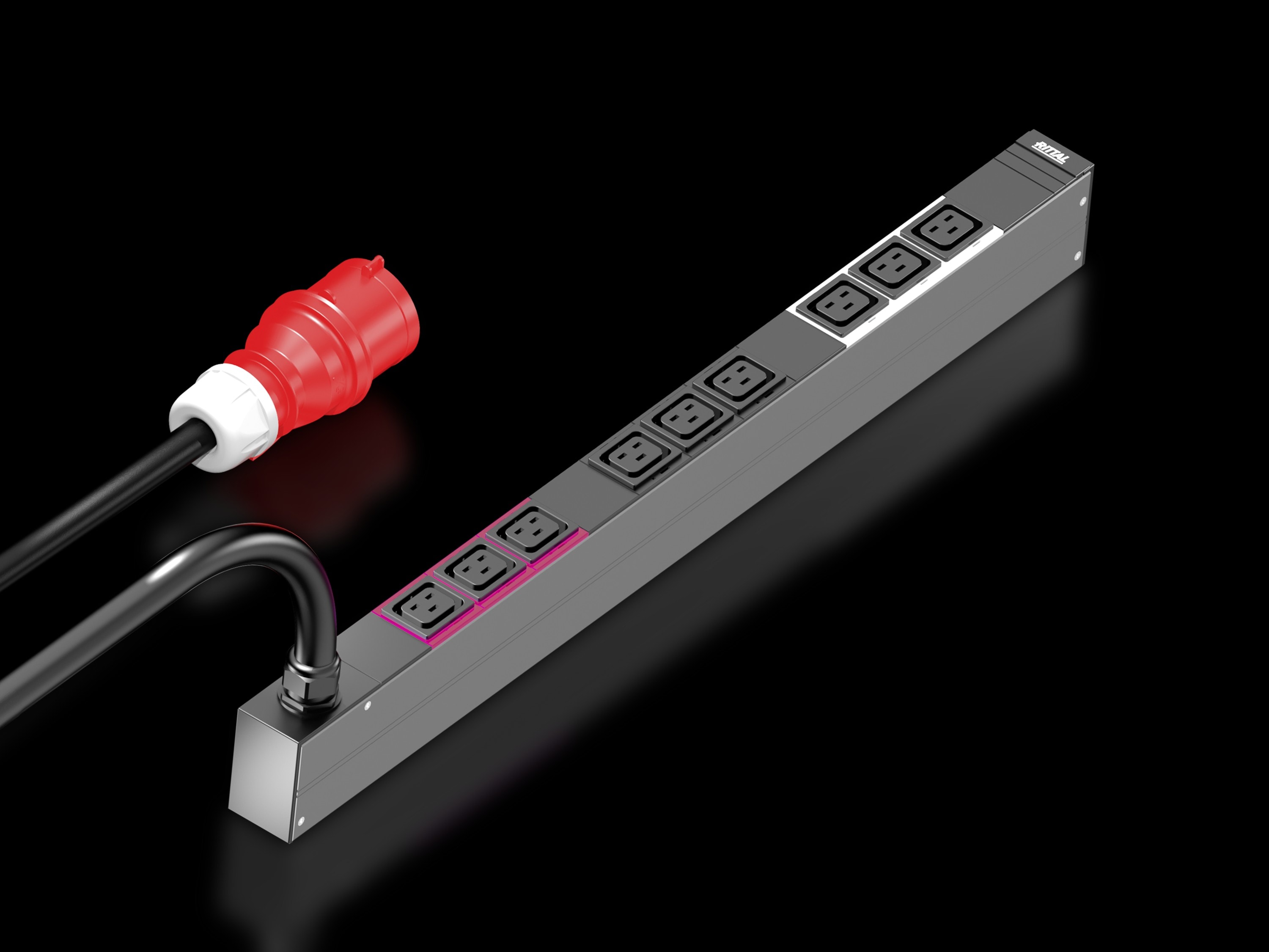 Rittal - PDU Basic -  triphasé -  16A - 9xC19