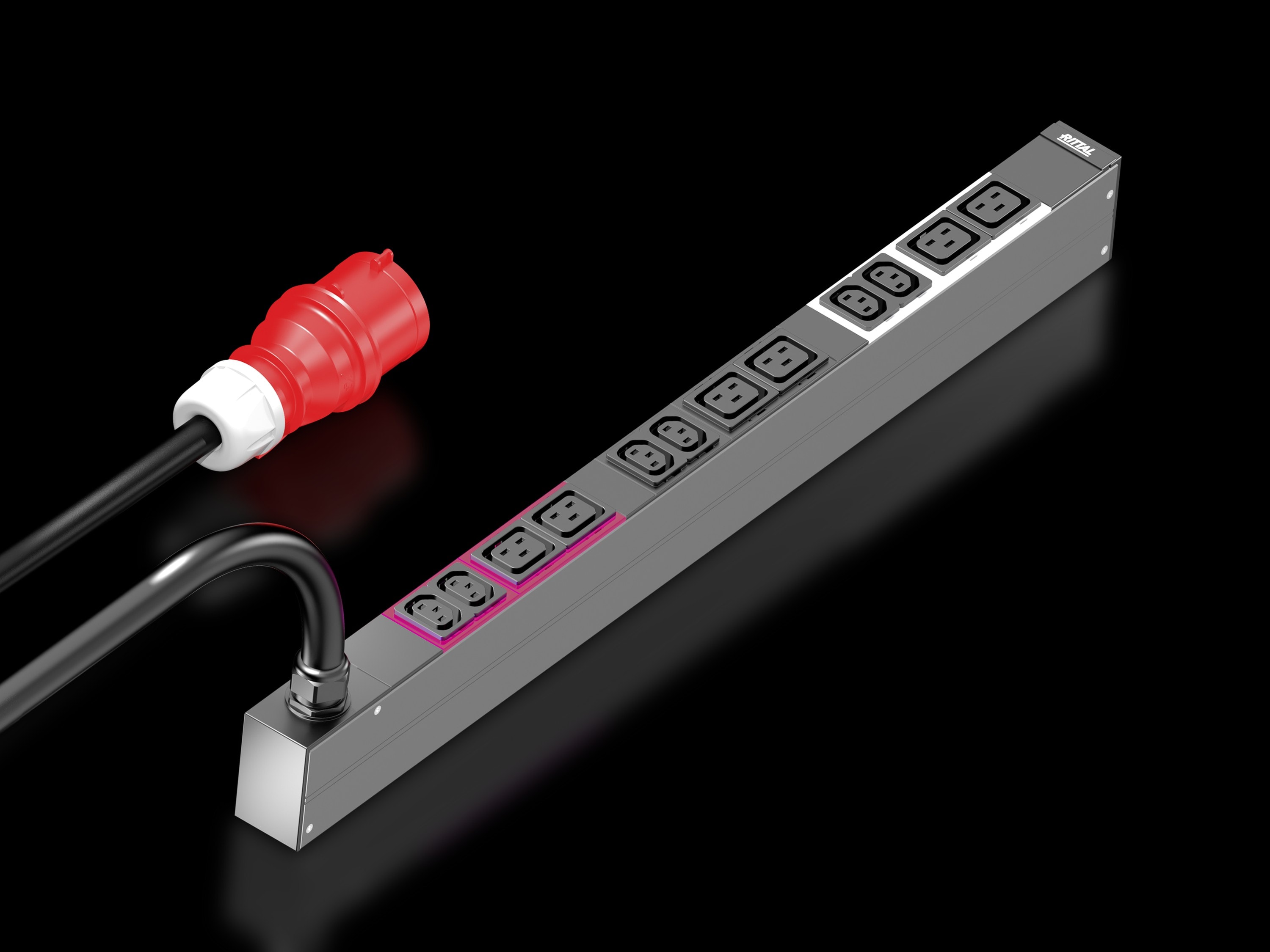 Rittal - PDU Basic -  triphasé -  16A - 6xC13 + 9xC19