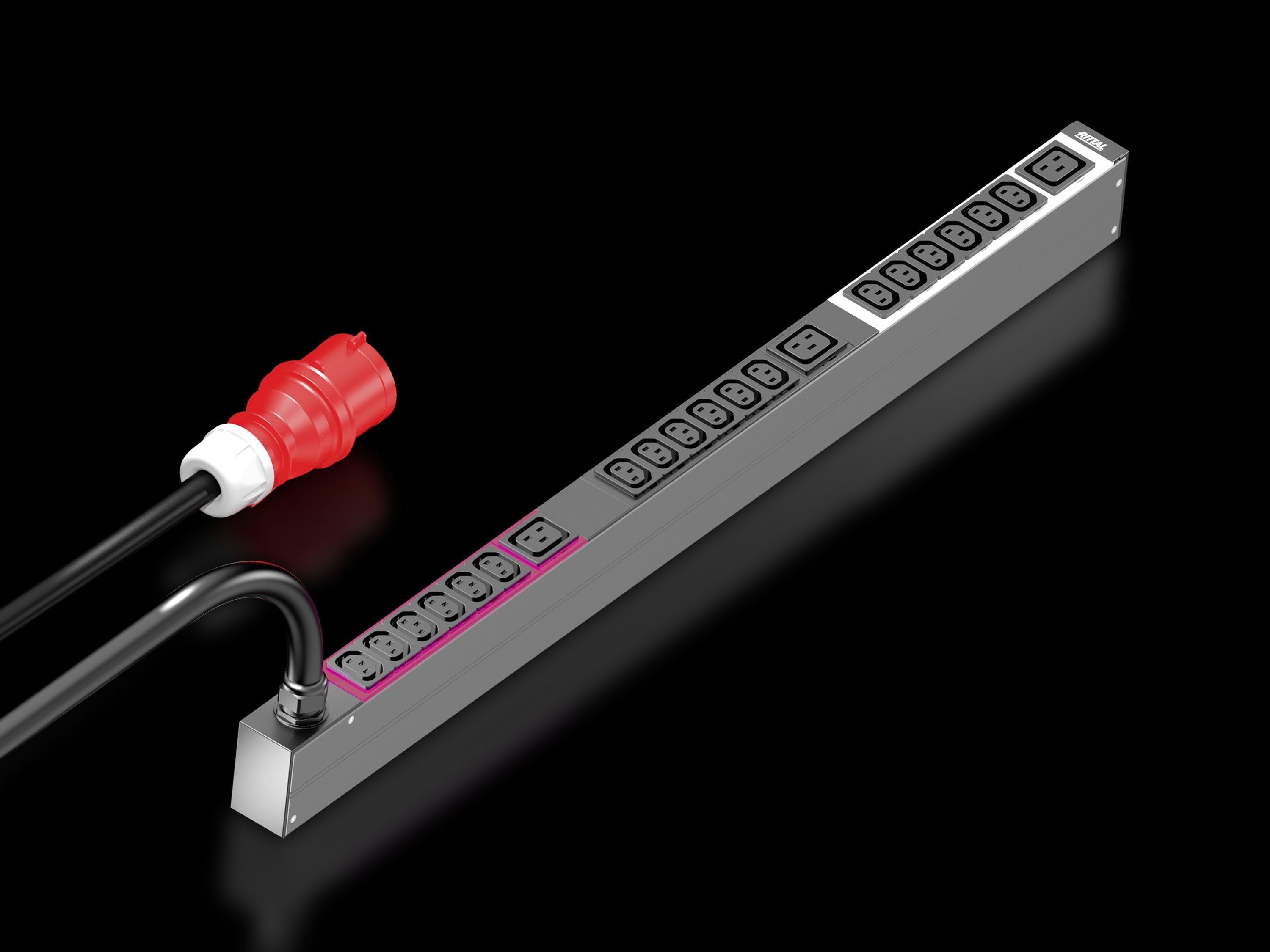 Rittal - PDU Basic -  triphasé -  16A - 18xC13 + 3xC19