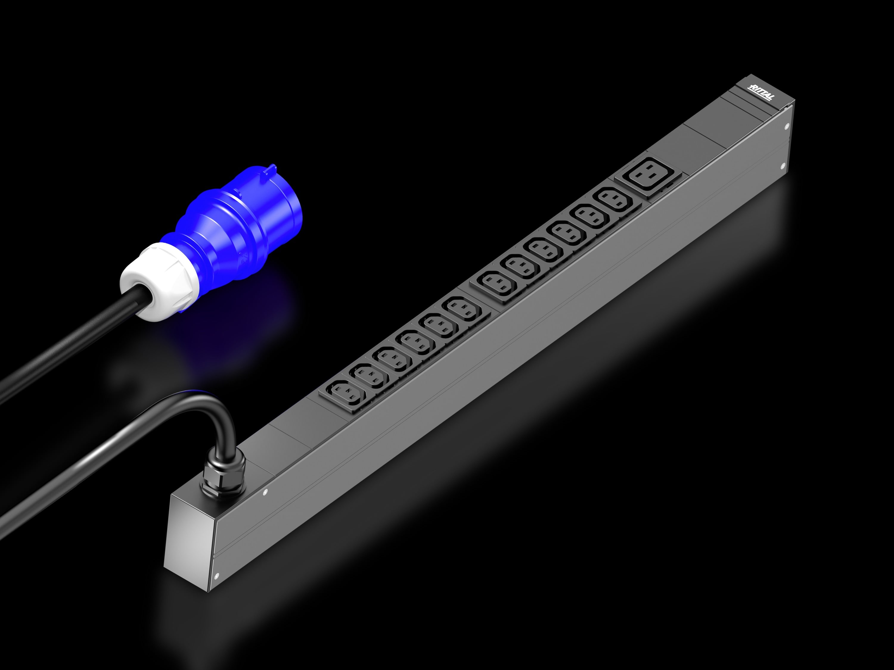 Rittal - PDU Basic - monophasé 16A - 12xC13 + 1xC19