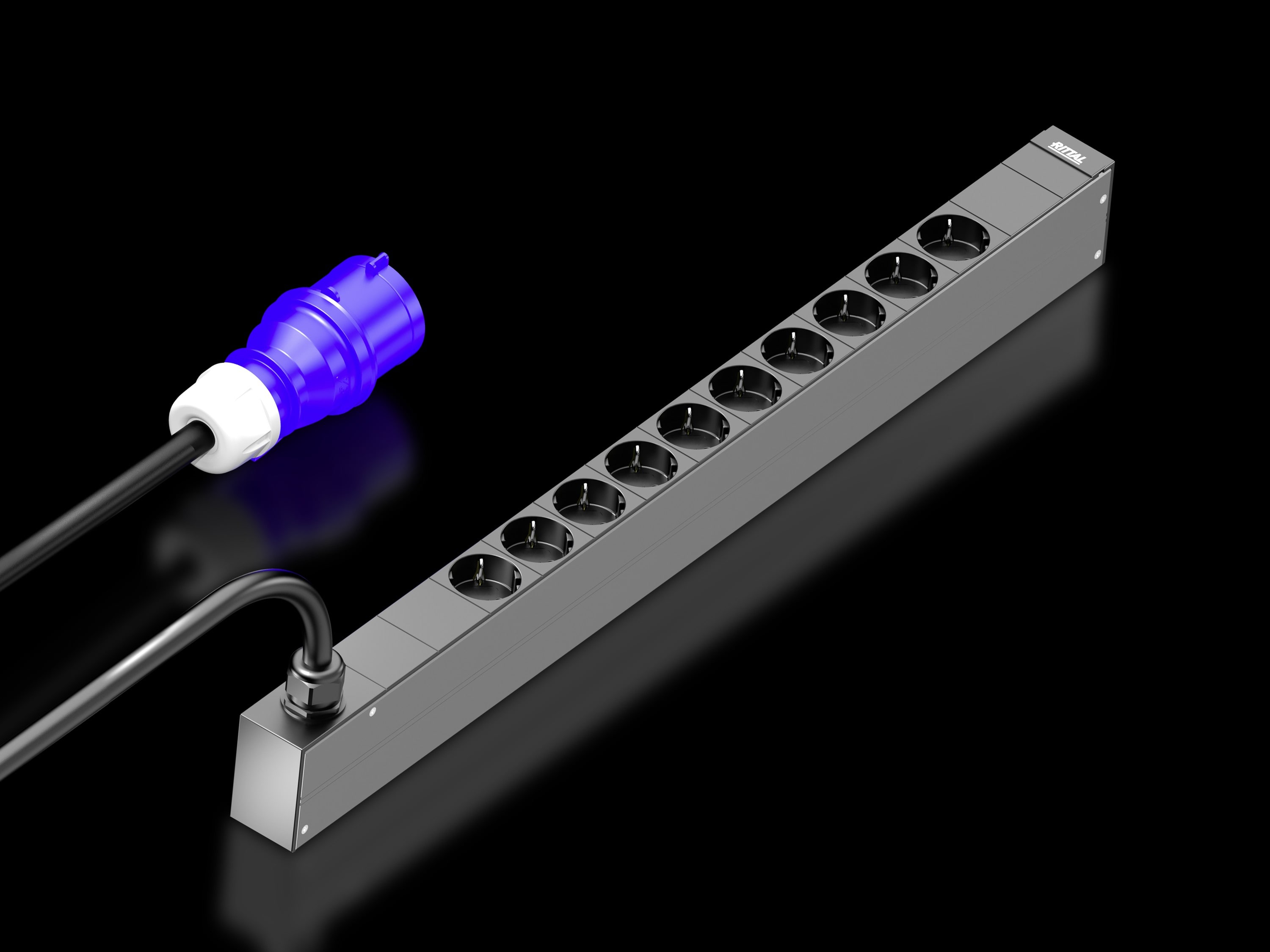 Rittal - PDU Basic - monophasé -  16A - 10 X schuko