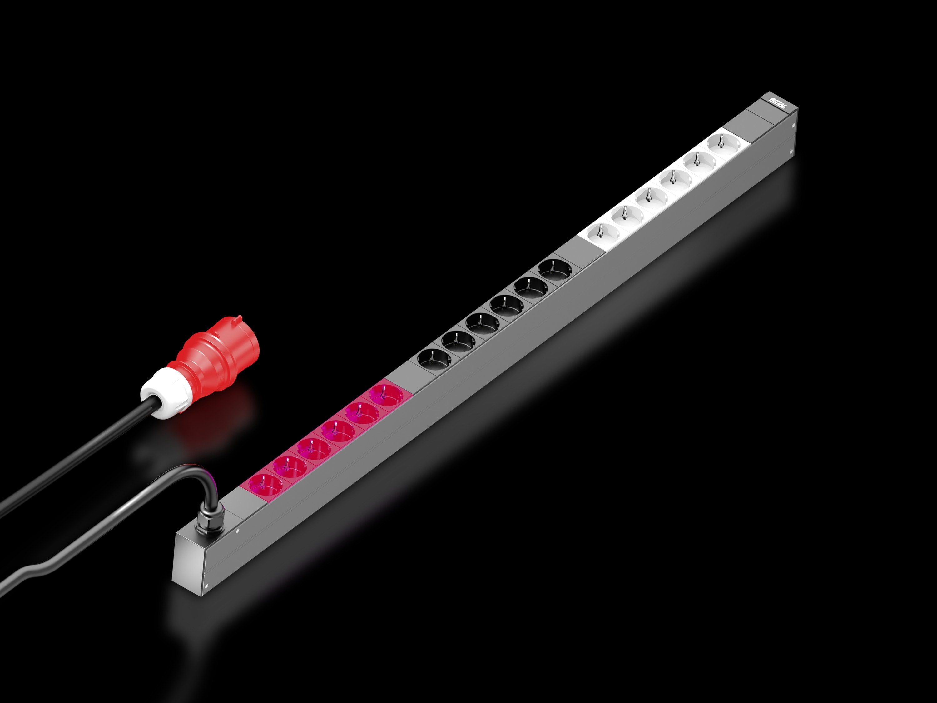 Rittal - PDU Basic - triphasé -  16A - 18 X schuko