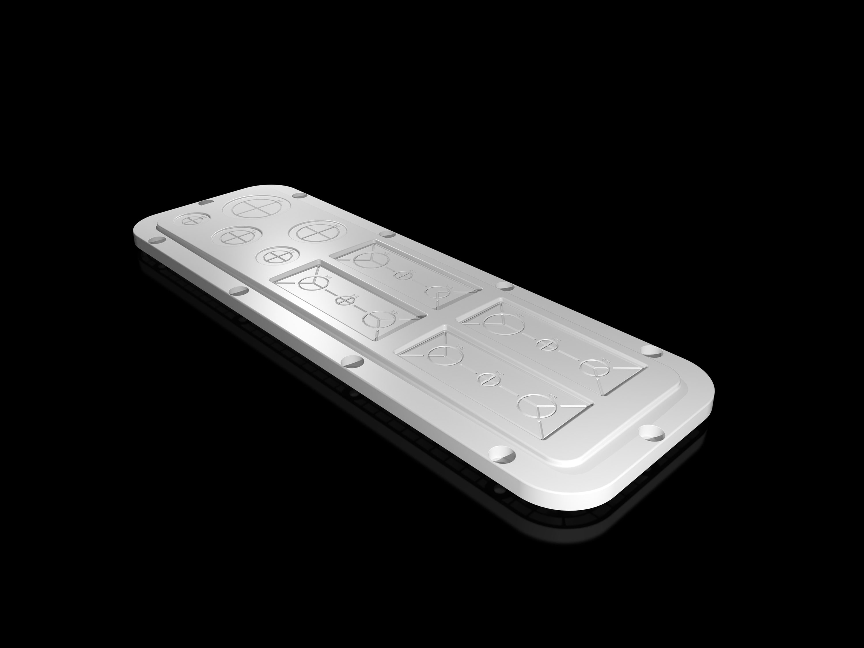 Rittal - Plaque passe câbles - AX - plastique - L447 P149 - préestempée - coffret AX - T3