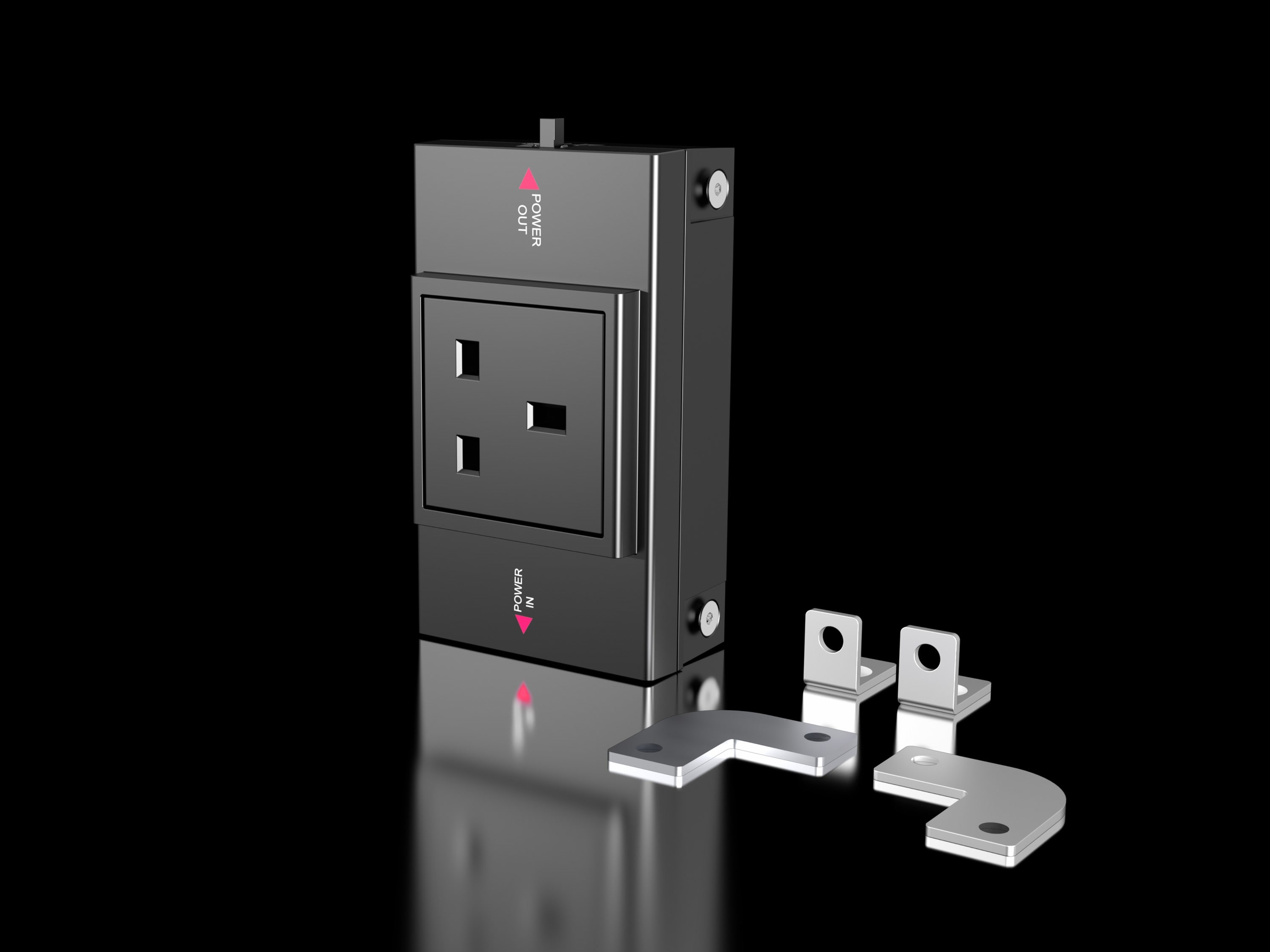 Rittal - Boîtier de prise de courant pour lampes à diodes - Prise courant britannique