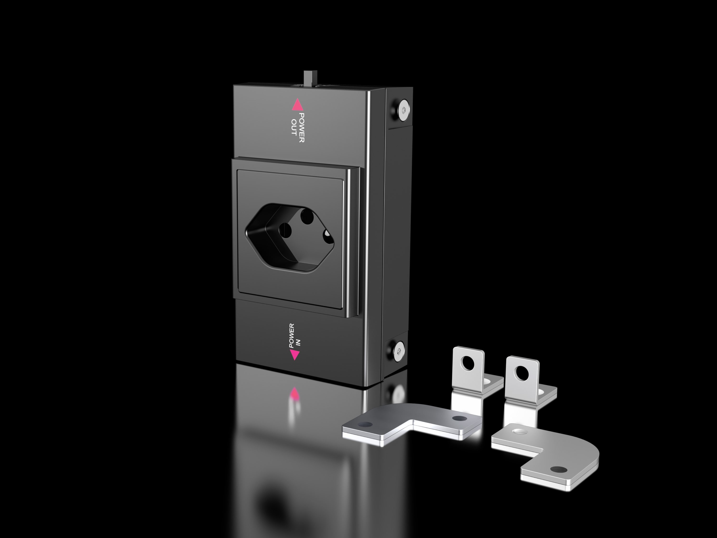 Rittal - Boîtier de prise de courant pour lampes à diodes - Prise courant suisse