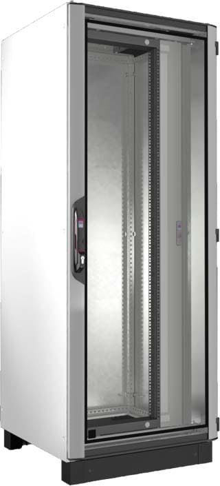 Rittal - Baie réseaux porte vitrée - VX IT - L800 H2000 P800-préconfigurée-cadre pivotant