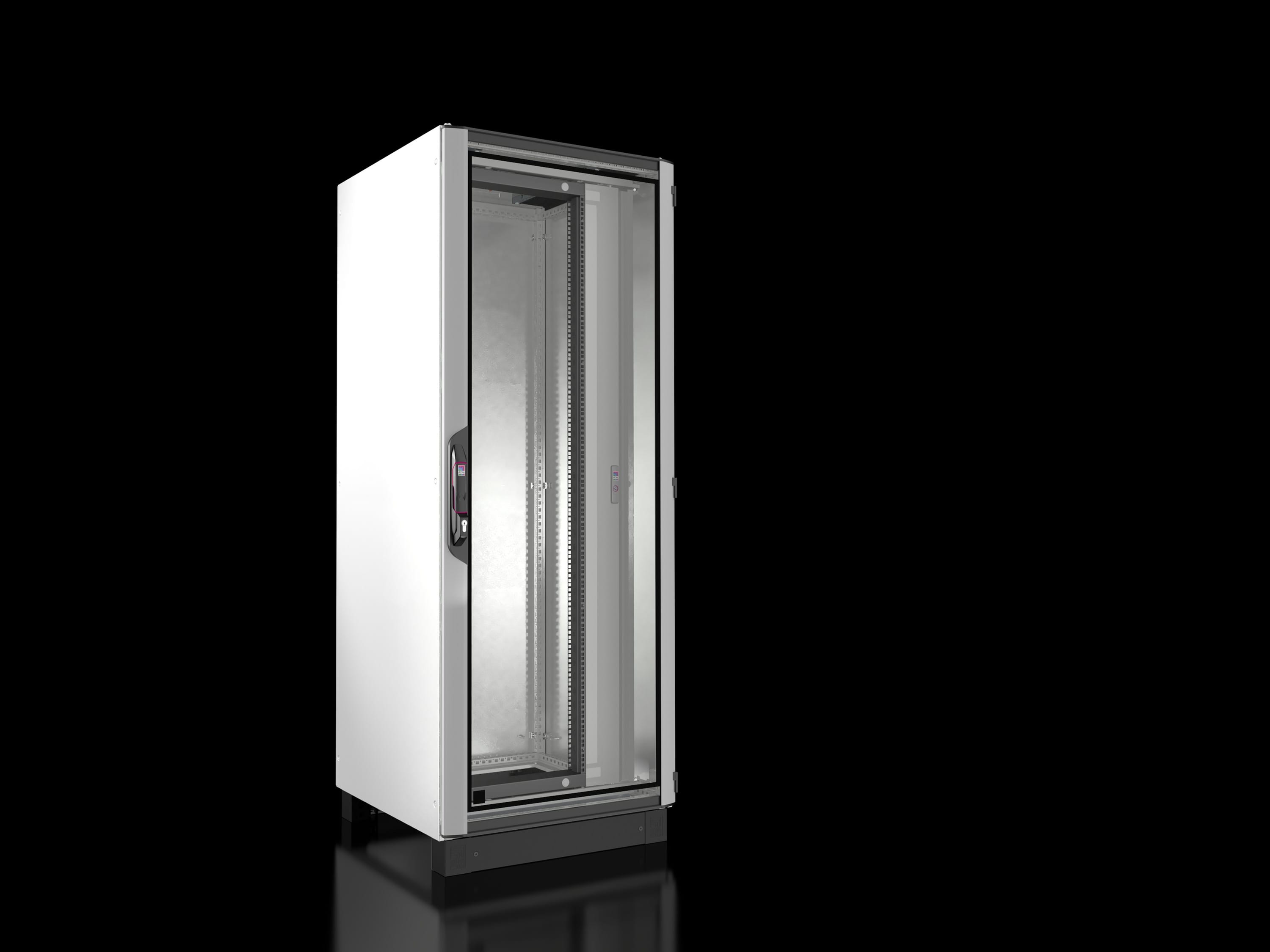 Rittal - Baie réseaux porte vitrée - VX IT - L800 H2000 P800-préconfigurée-cadre pivotant