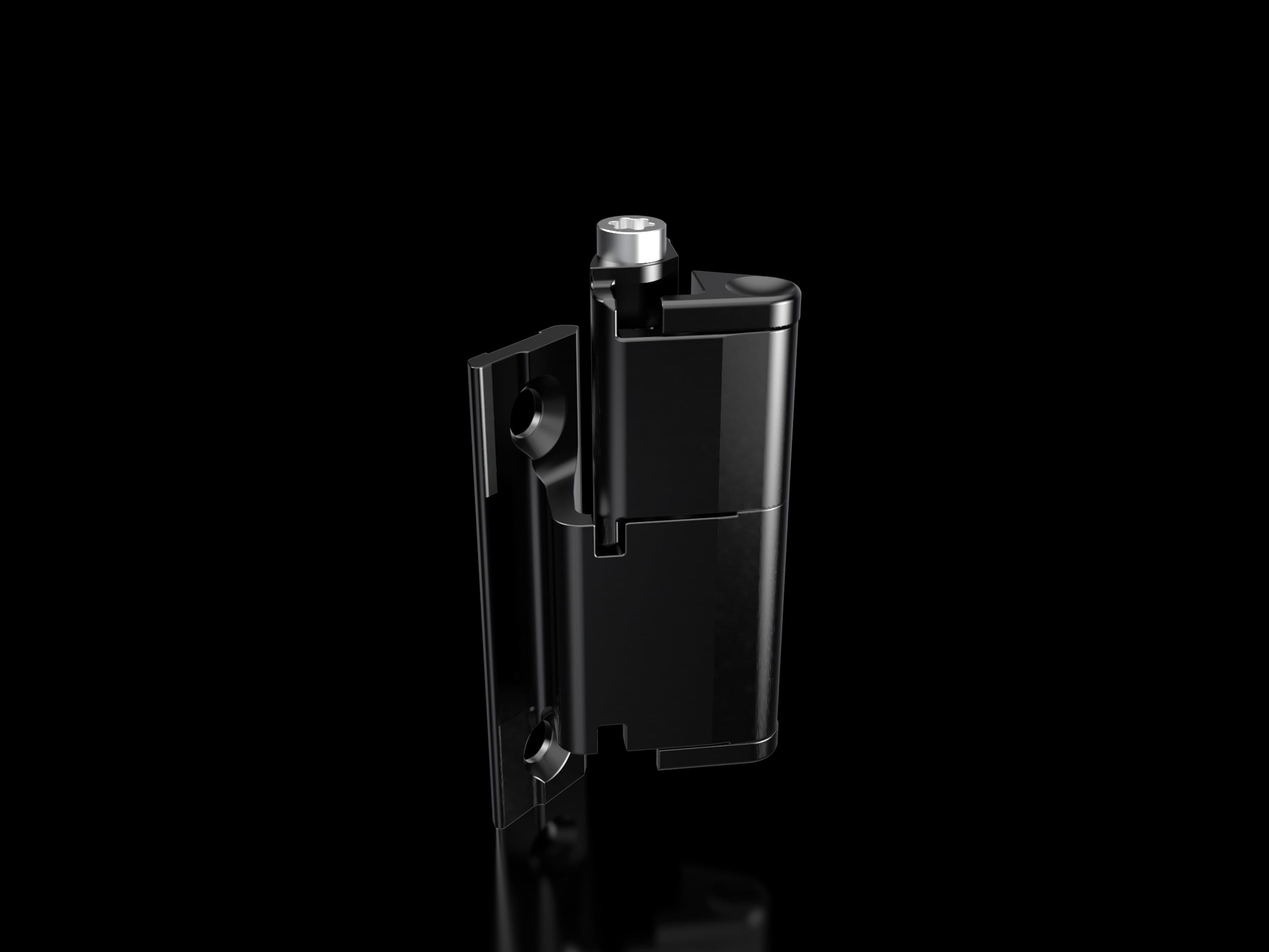 Rittal - Charnière 180° - VX25 - RAL9005- Pour augmenter l'angle d'ouverture de la porte