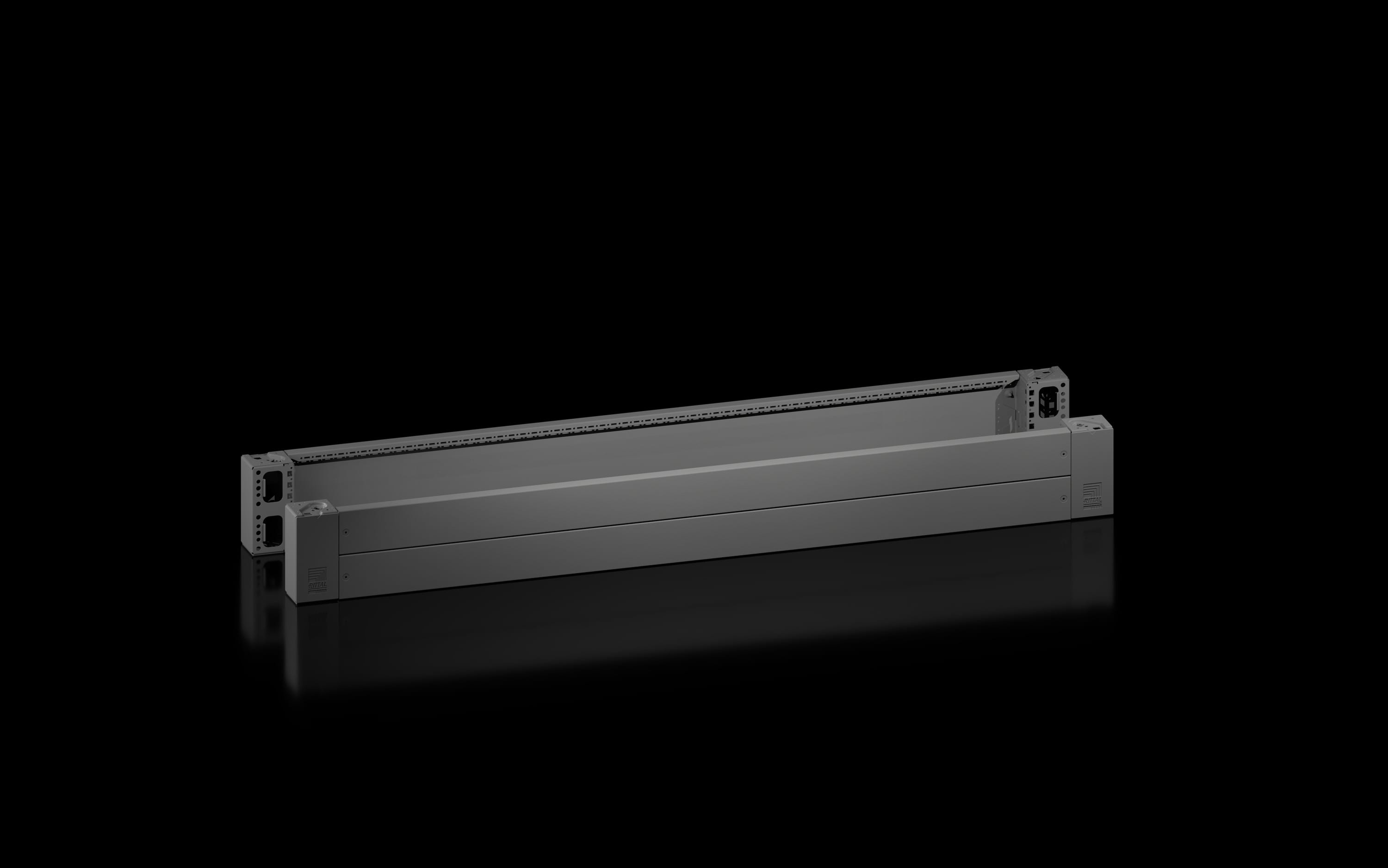 Rittal - Plaque socle AV/AR avec pièce d'angle -VX25-TS-TSIT-SE-PC-IW-CM-TP -H200 L1800