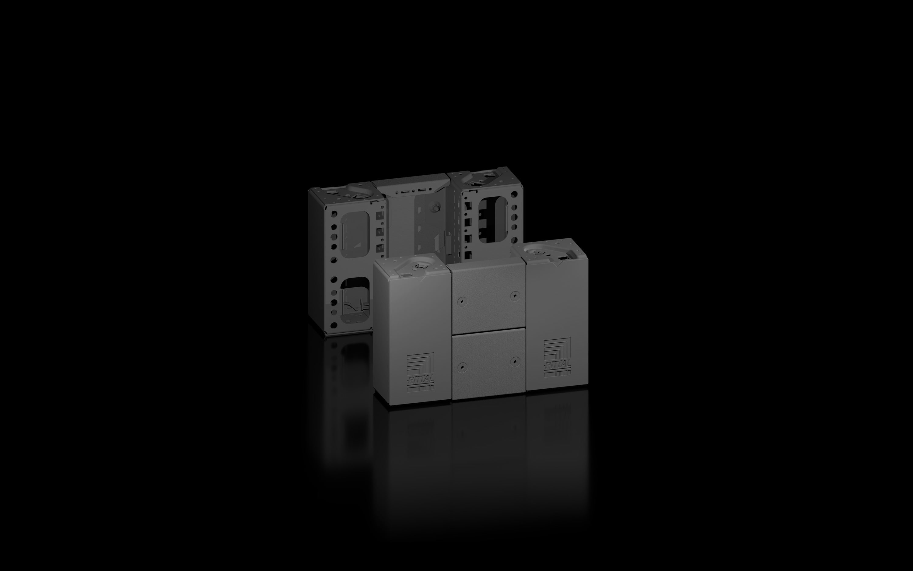 Rittal - Plaque socle AV/AR avec pièce d'angle -VX25-TS-TSIT-SE-PC-IW-CM-TP -H200 L300
