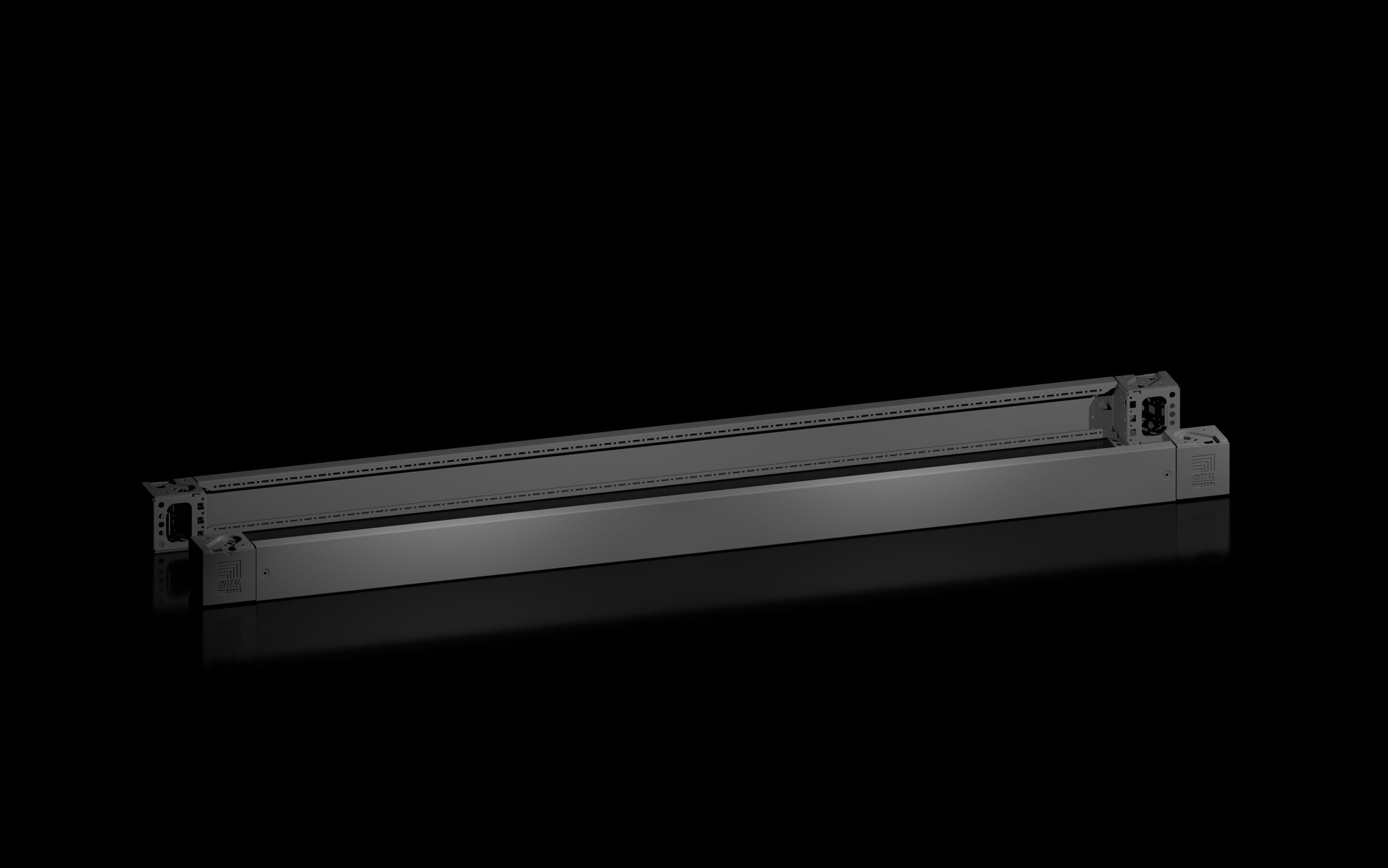 Rittal - Plaque socle AV/AR avec pièce d'angle -VX25-TS-TSIT-SE-PC-IW-CM-TP -H100 L1800