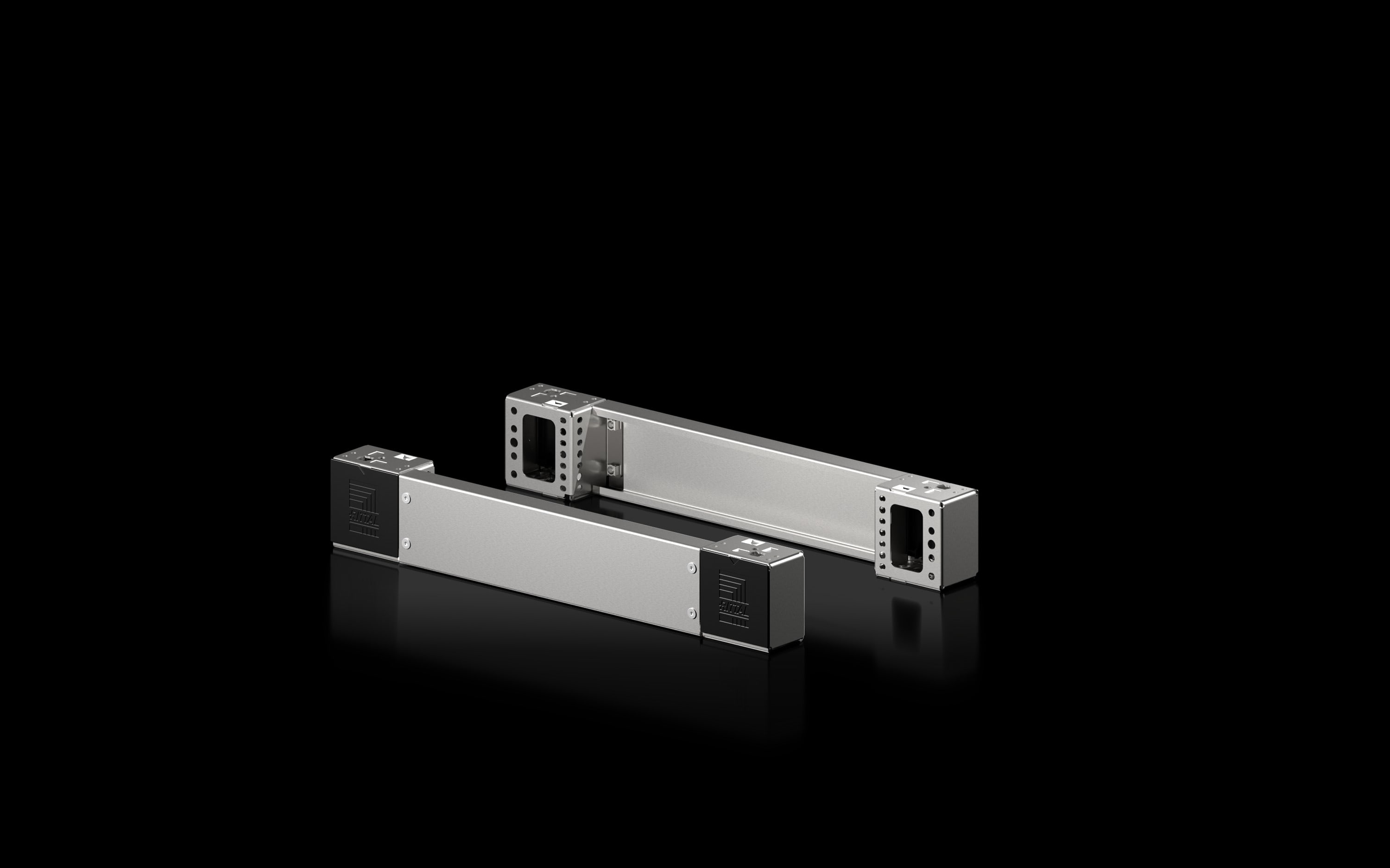 Rittal - Plaques de socle avant/arrière en inox pour VX avec pièces d'angle - H100 L600