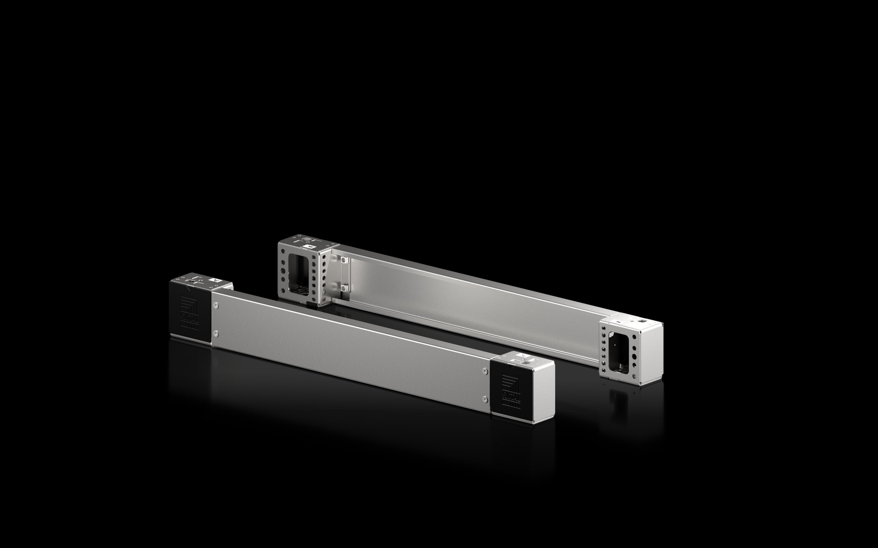Rittal - Plaques de socle avant/arrière en inox pour VX avec pièces d'angle - H100 L800