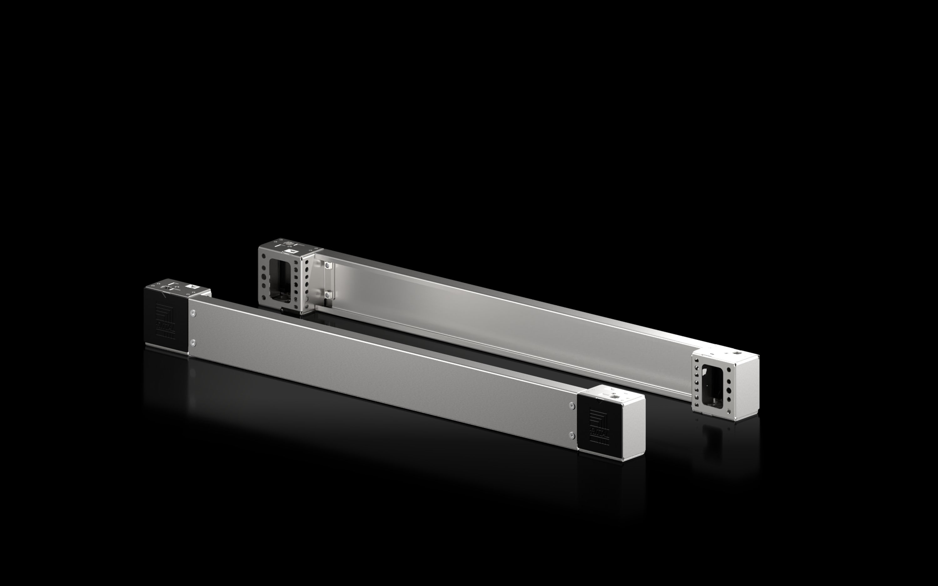 Rittal - Plaques de socle avant/arrière en inox pour VX avec pièces d'angle - H100 L1000