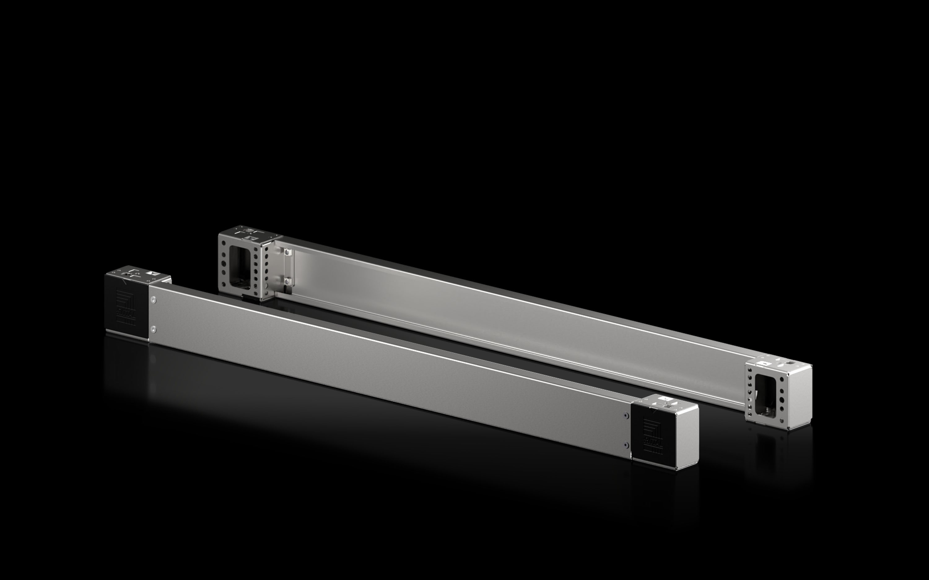 Rittal - Plaques de socle avant/arrière en inox pour VX avec pièces d'angle - H100 L1200