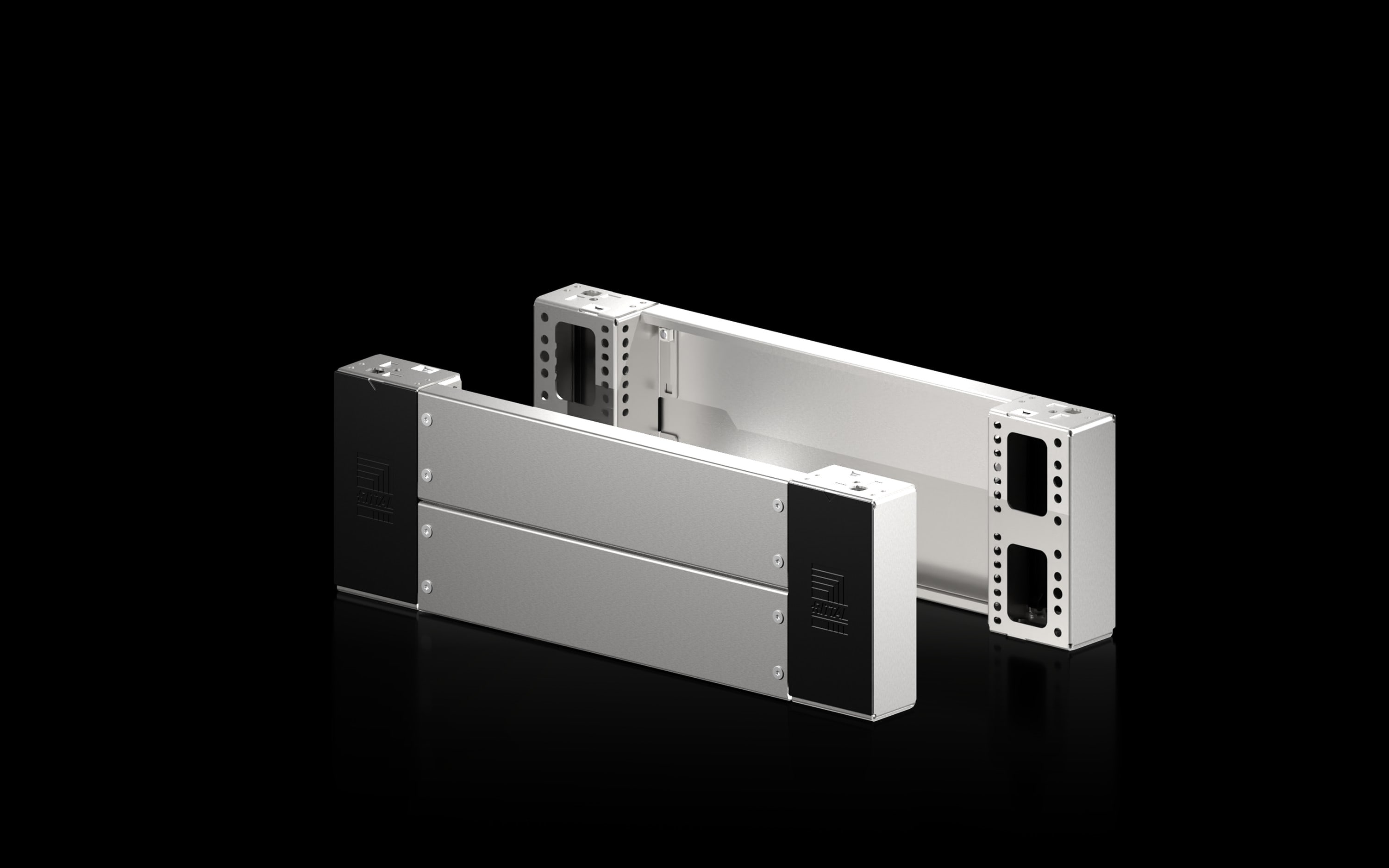 Rittal - Plaques de socle avant/arrière en inox pour VX avec pièces d'angle - H200 L600