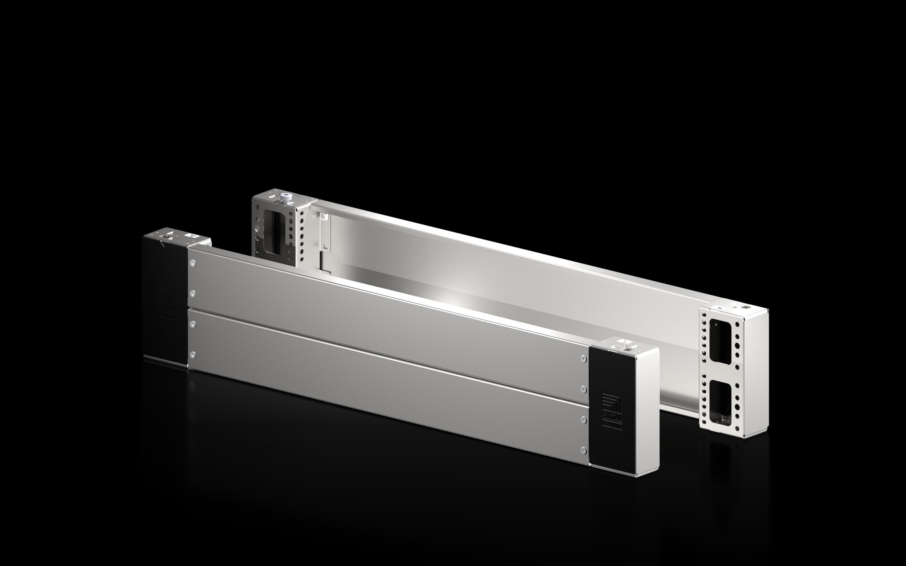 Rittal - Plaques de socle avant/arrière en inox pour VX avec pièces d'angle - H200 L1000