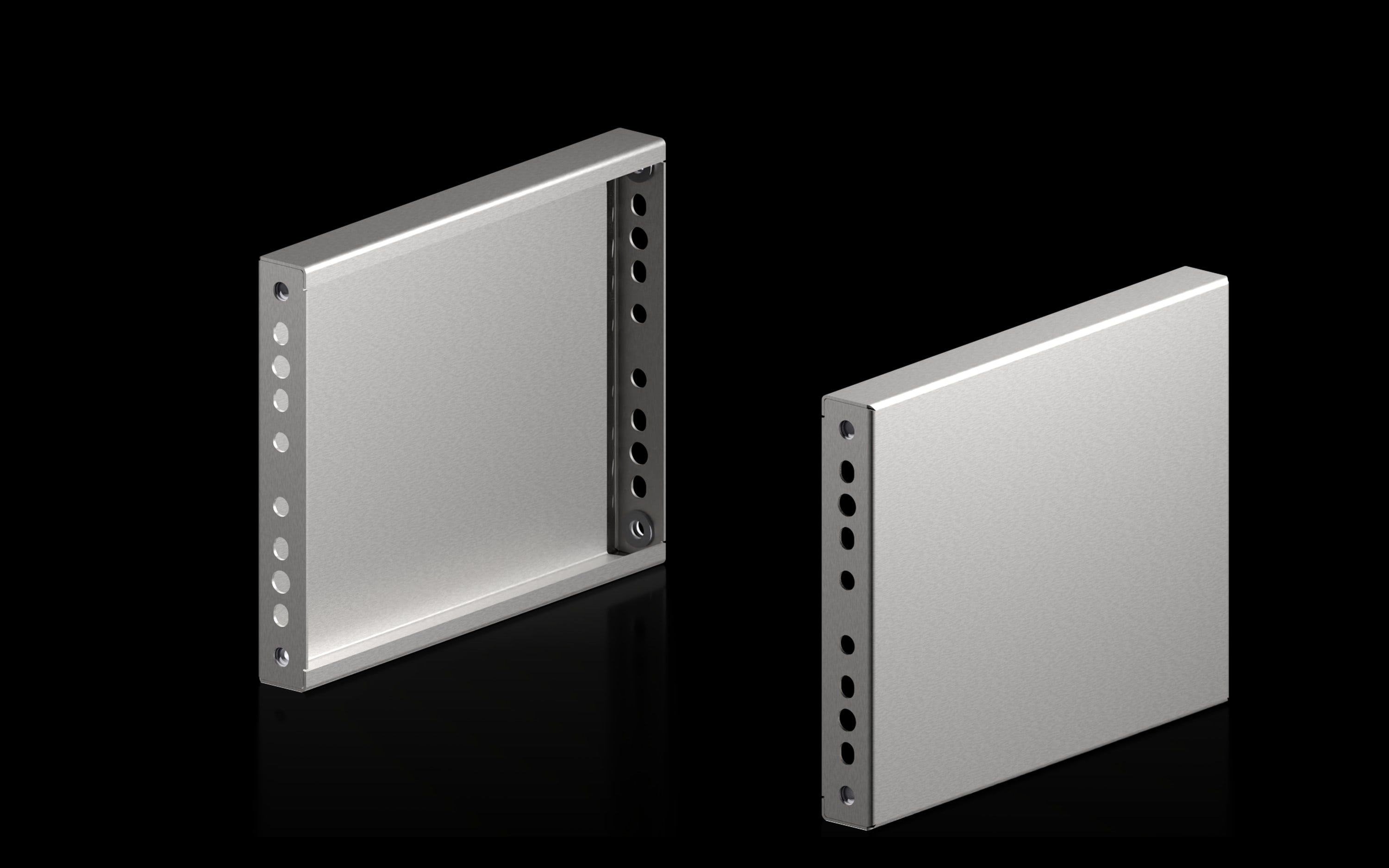 Rittal - Plaques de socle latérales en inox pour VX - H400 L200