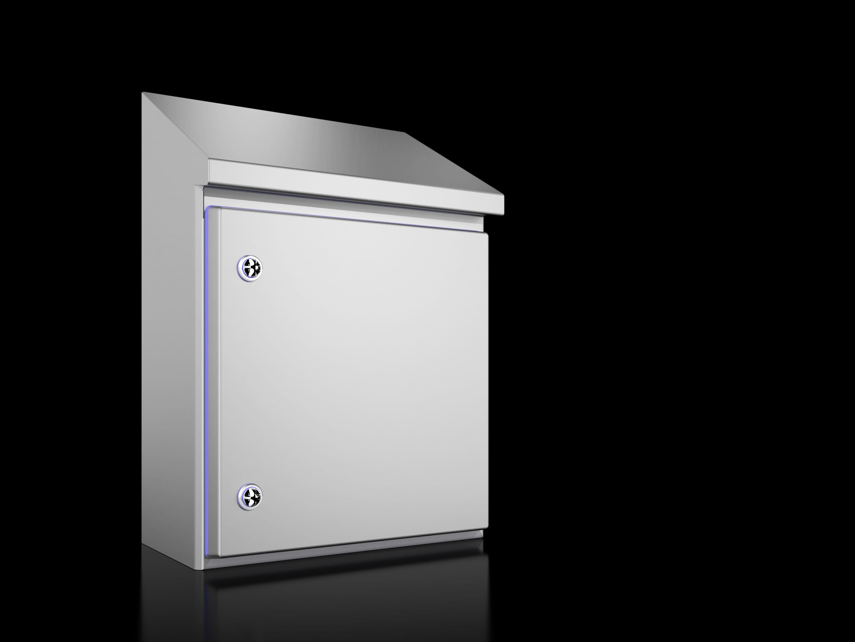 Rittal - Coffret - HD -1P - HAR549 HAV430 L390 P210 - plaque de montage - inox - IP66