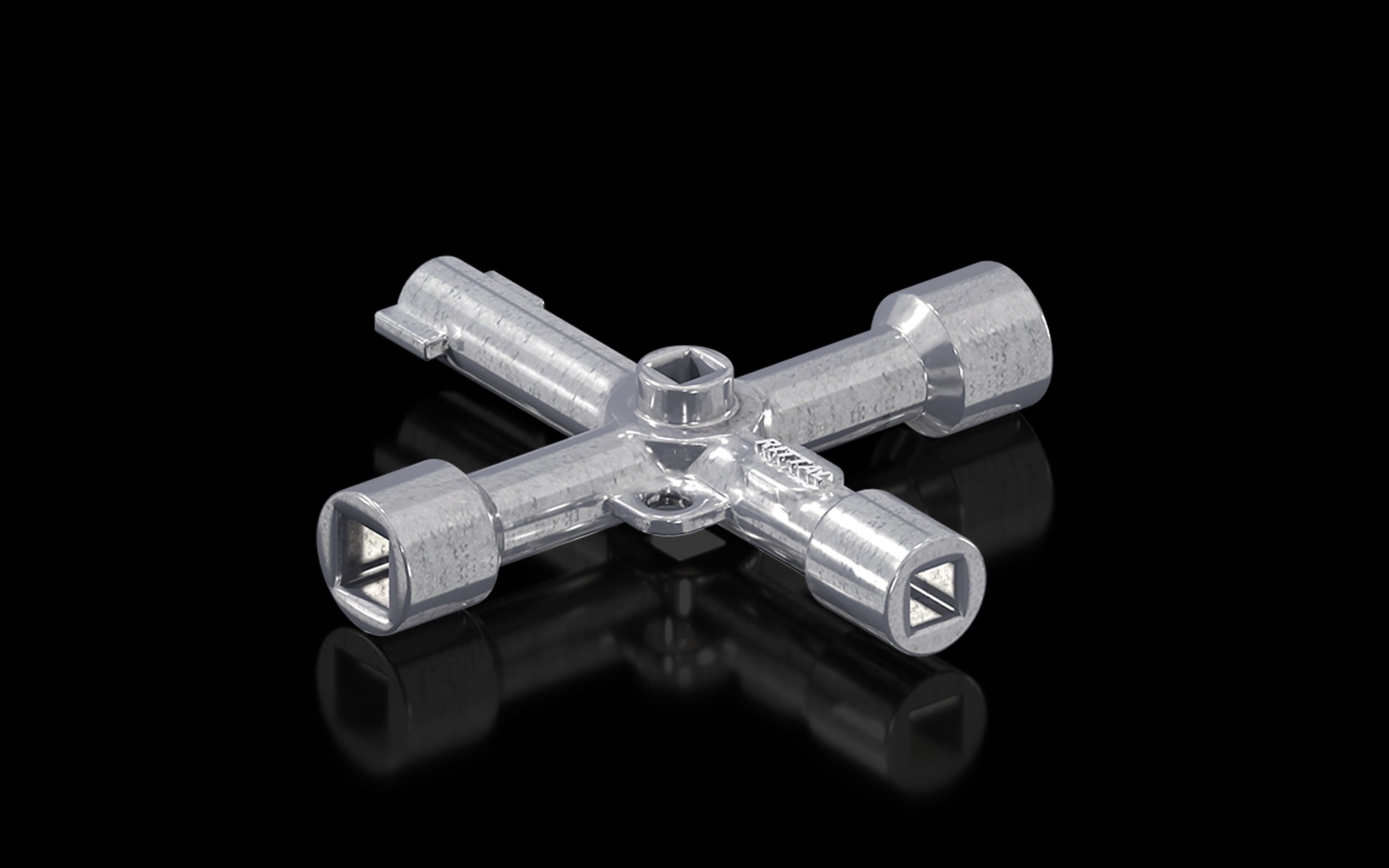 Rittal - Clé universelle à panneton double de 5mm, pour triangles et carrés de 7 et 8mm