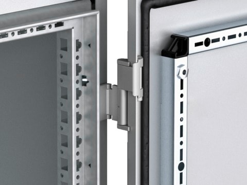 Rittal - 4 Charnière 180° - VX25 - RAL9005- augmente l'angle d'ouverture de la porte