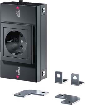 Rittal - Boîtier de prise de courant pour lampes à diodes - Prise courant suisse