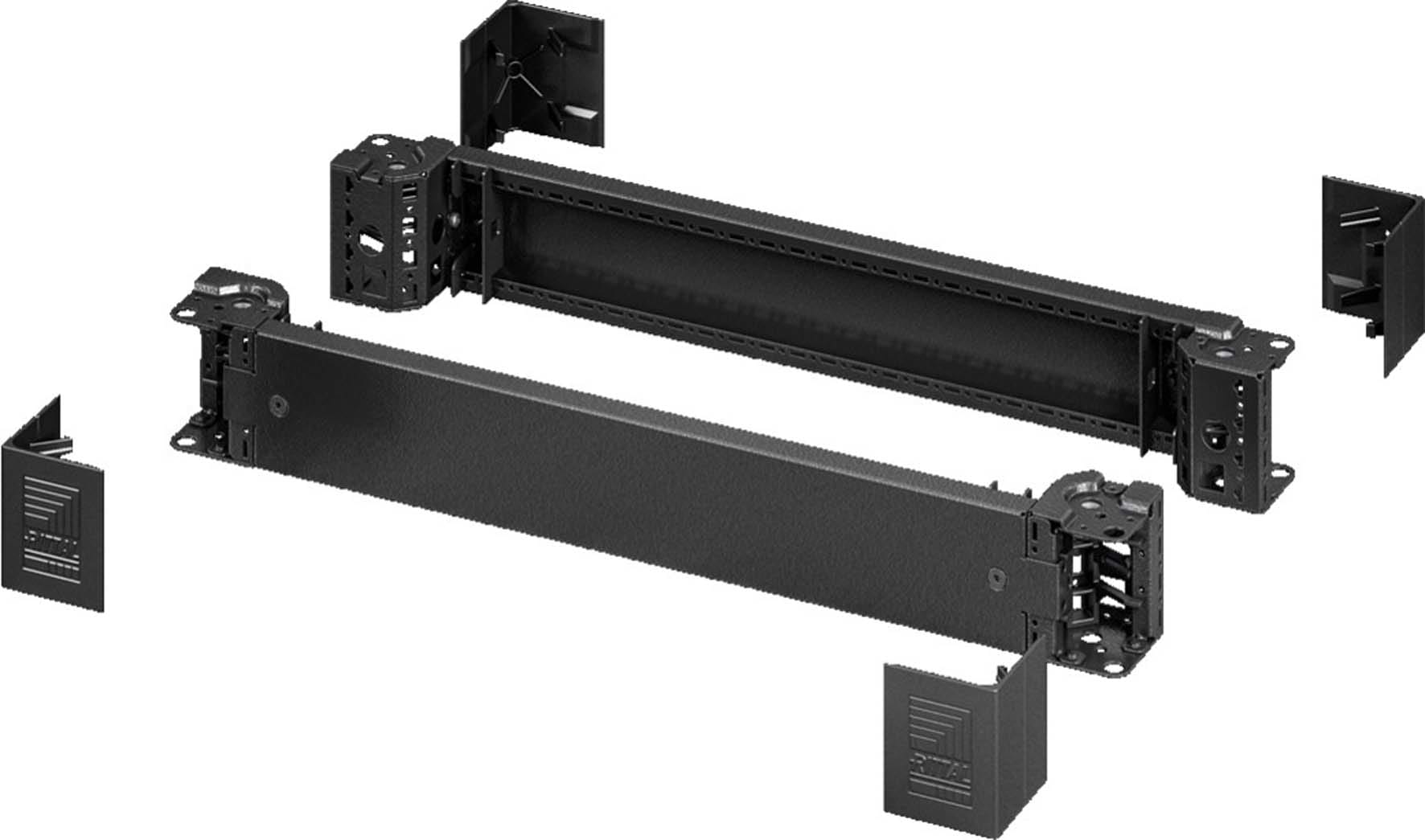 Rittal - 2 Pièce d'angle plaque socle AV/AR-VX25-TS-TSIT-SE-PC-IW-CM-TP -H100 L1100