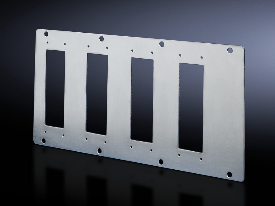 Rittal - Plaque modulaire 4 découpes pour armoire TS