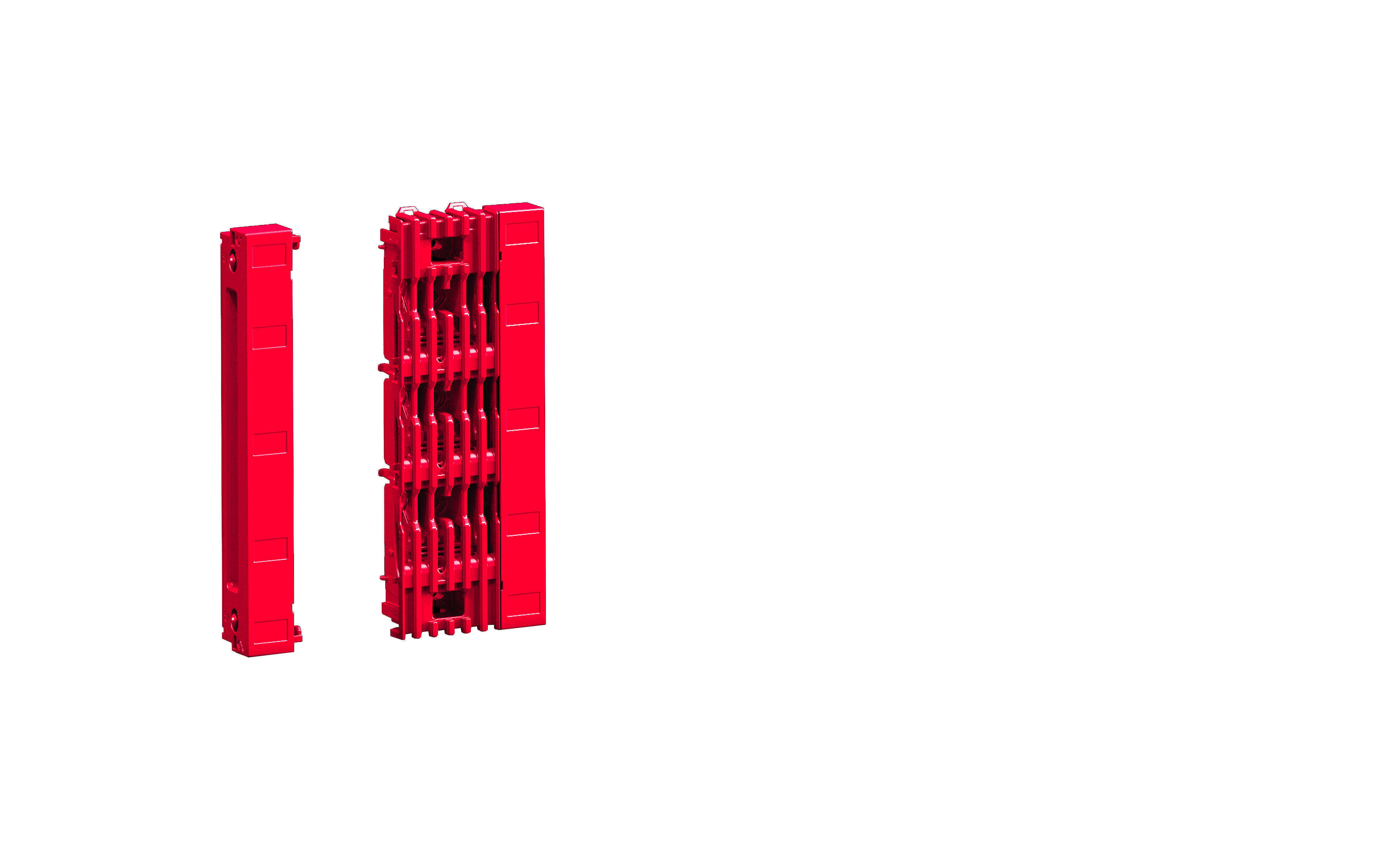 Rittal - 2 Kits de module d'extrémité pour module de base RiLineX tripolaire