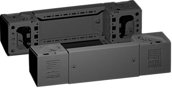 Rittal - 2 Plaque socle AV/AR avec pièce d'angle -VX25-TS-TSIT-SE-PC-IW-CM-TP -H100 L400