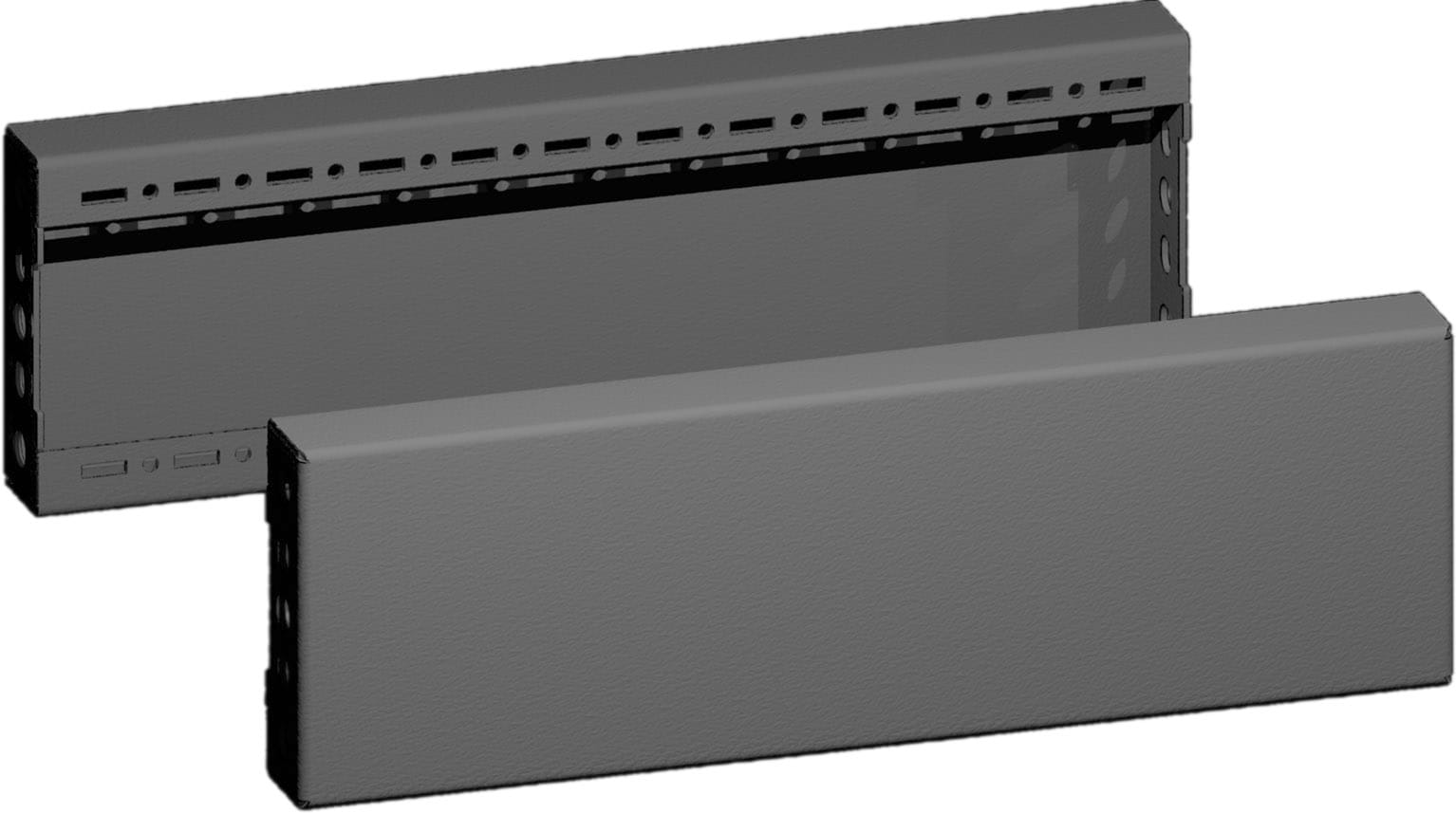 Rittal - 2 Plaque socle latérale - VX25-TS-TSIT-SE-PC-IW-CM-TP -H100 P500