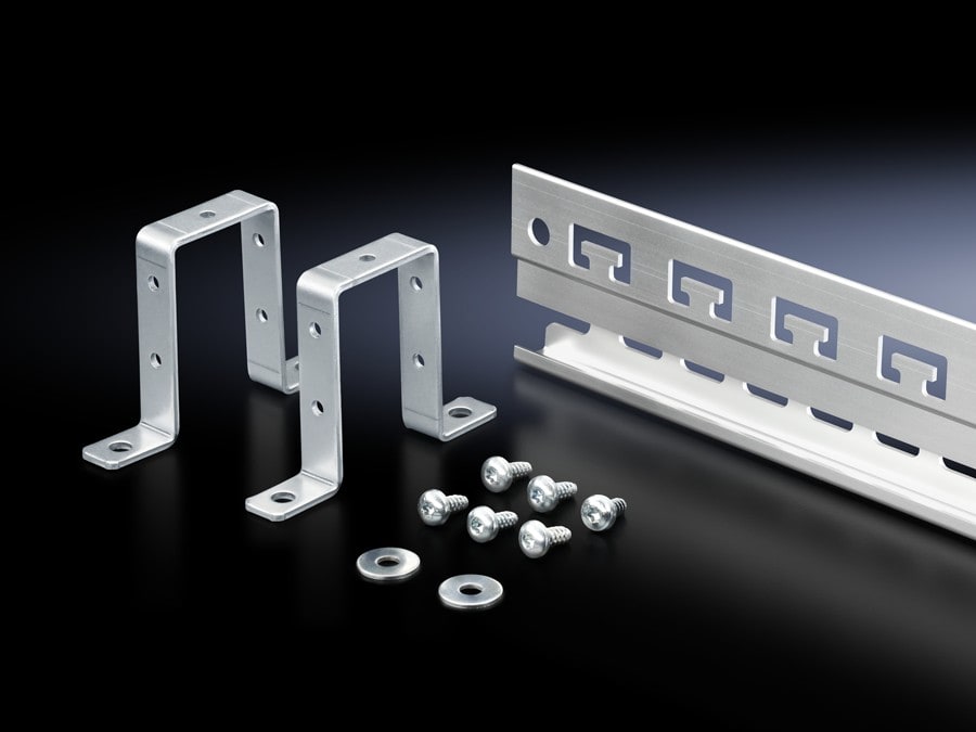 Rittal - Rail pour étrier de protection CEM en aluminium extrudé passivé sans chrome