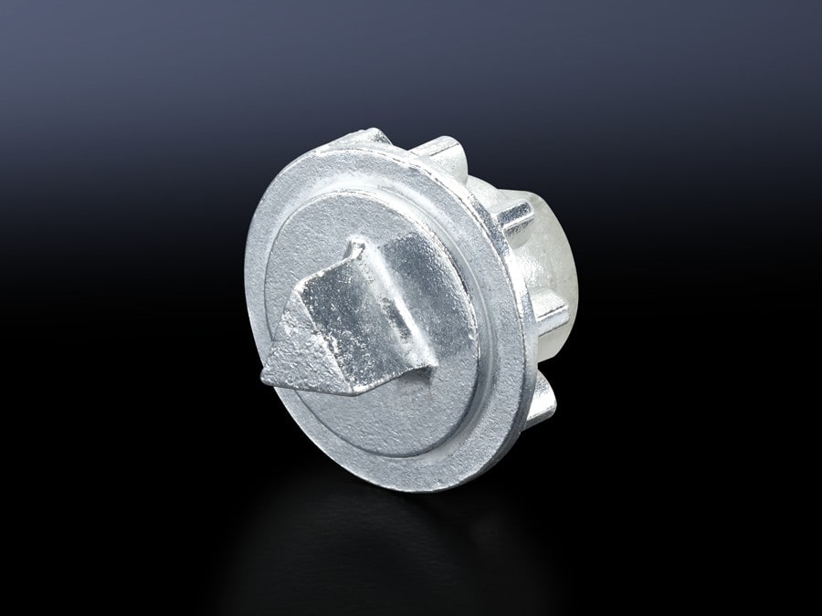 Rittal - Dispositif de verrouillage, modèle F, fonte de zinc, triangle de 8 mm