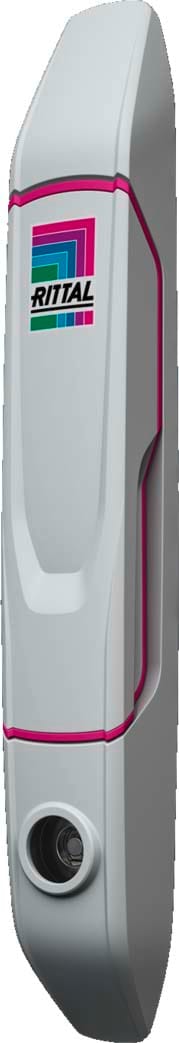 Rittal - Poignée Confort - VX25 - acier inoxydable - dispositif de verrouillage -RAL7035