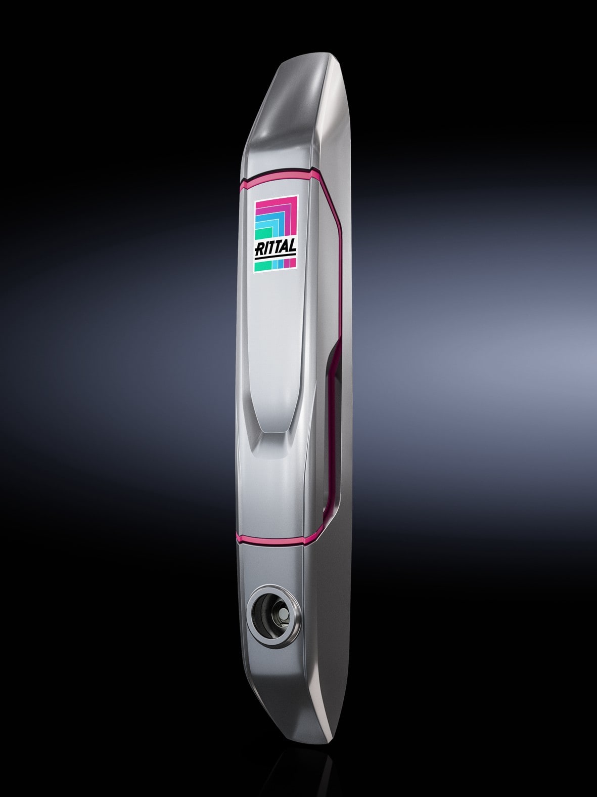 Rittal - Poignée Confort - VX25 - acier inoxydable - dispositif de verrouillage -RAL7035