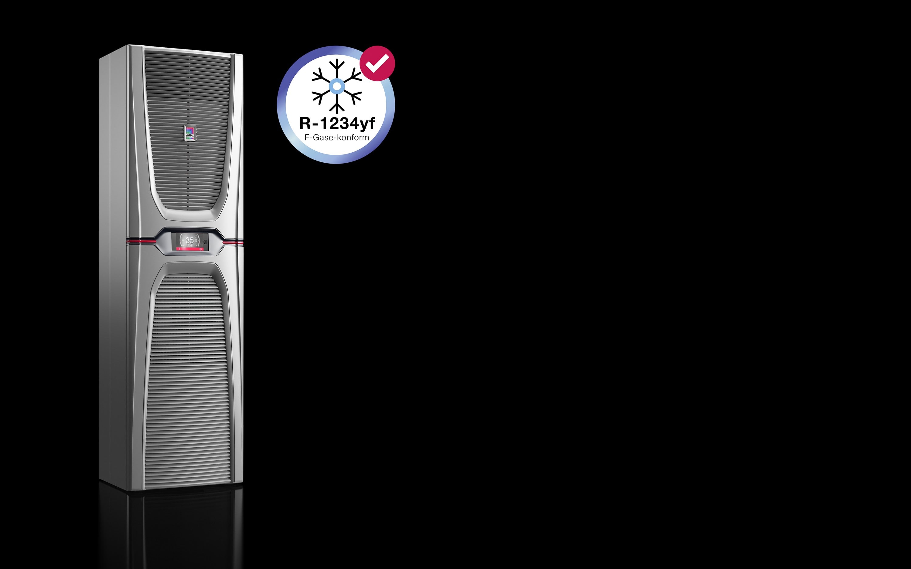 Rittal - Climatiseur latéral Blue e+ 4200W-inox - 380-480 V, R-1234yf - évaporateur