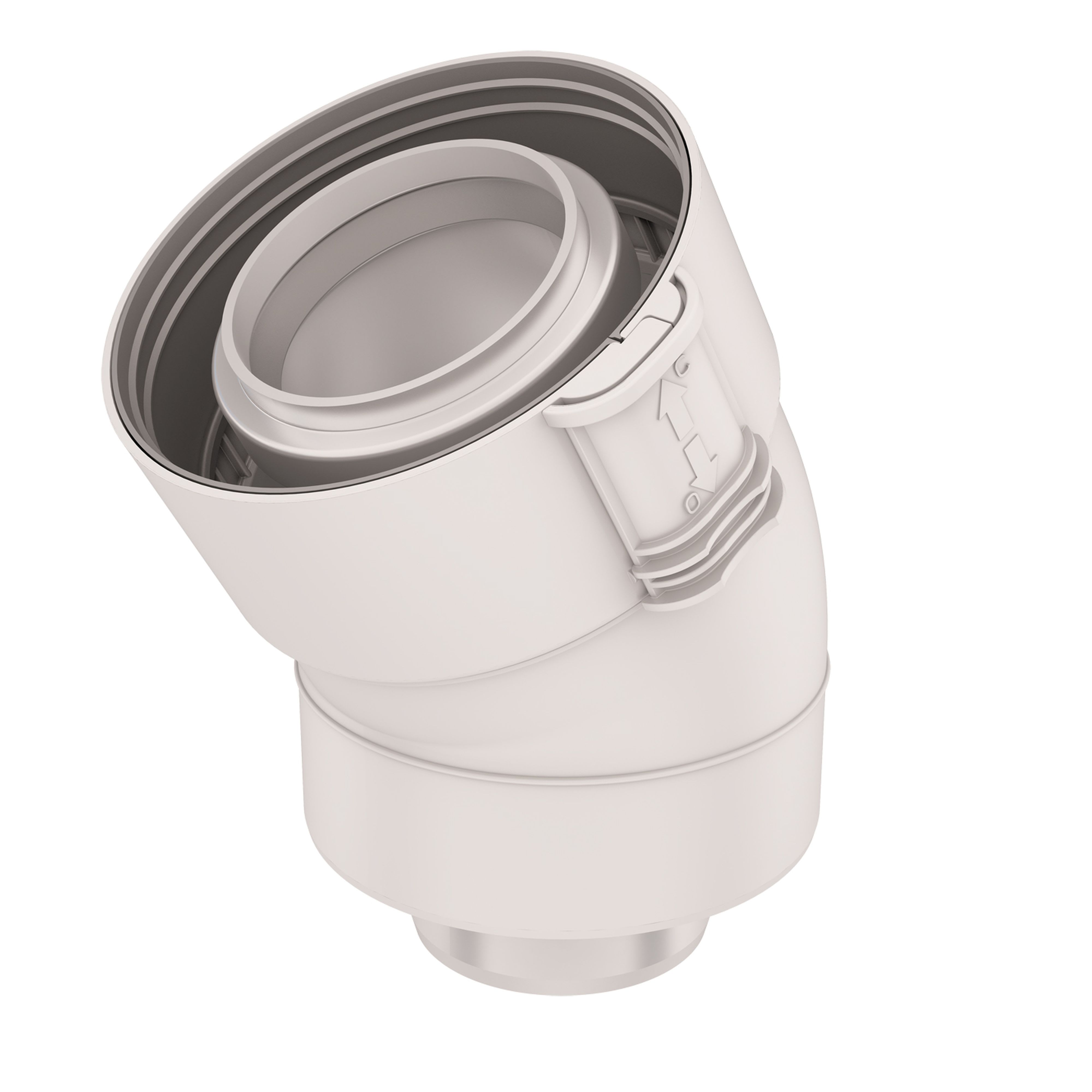 Ubbink France - Coude 30° Rolux Condensation D60/100mm PPtl/PVC système Sekurit