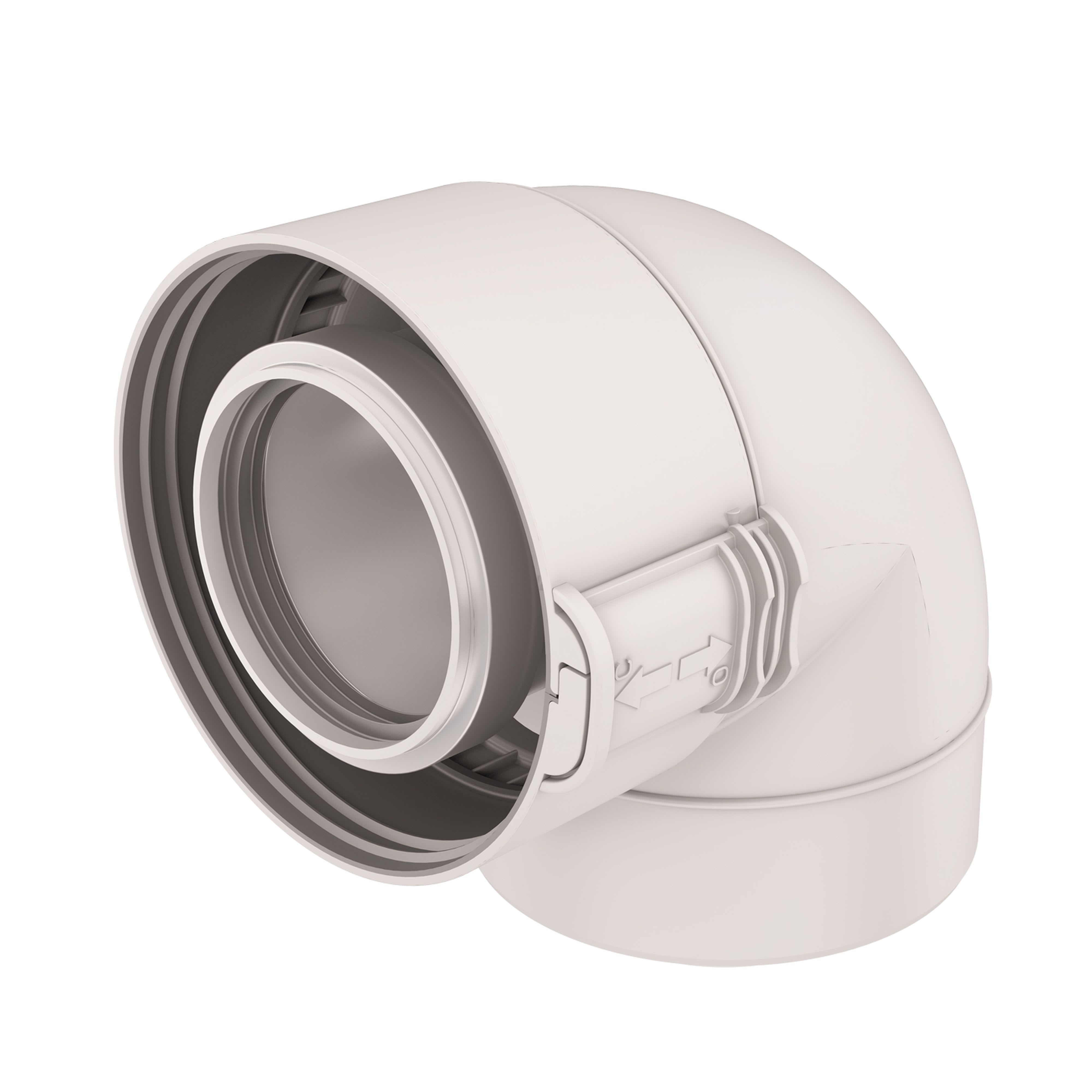 Ubbink France - Coude 87° Rolux Condensation D60/100mm PPTL/PP Sekurit