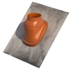 Ubbink France - Solin toit 25 à 45° ocre plomb naturel large D80/125mm