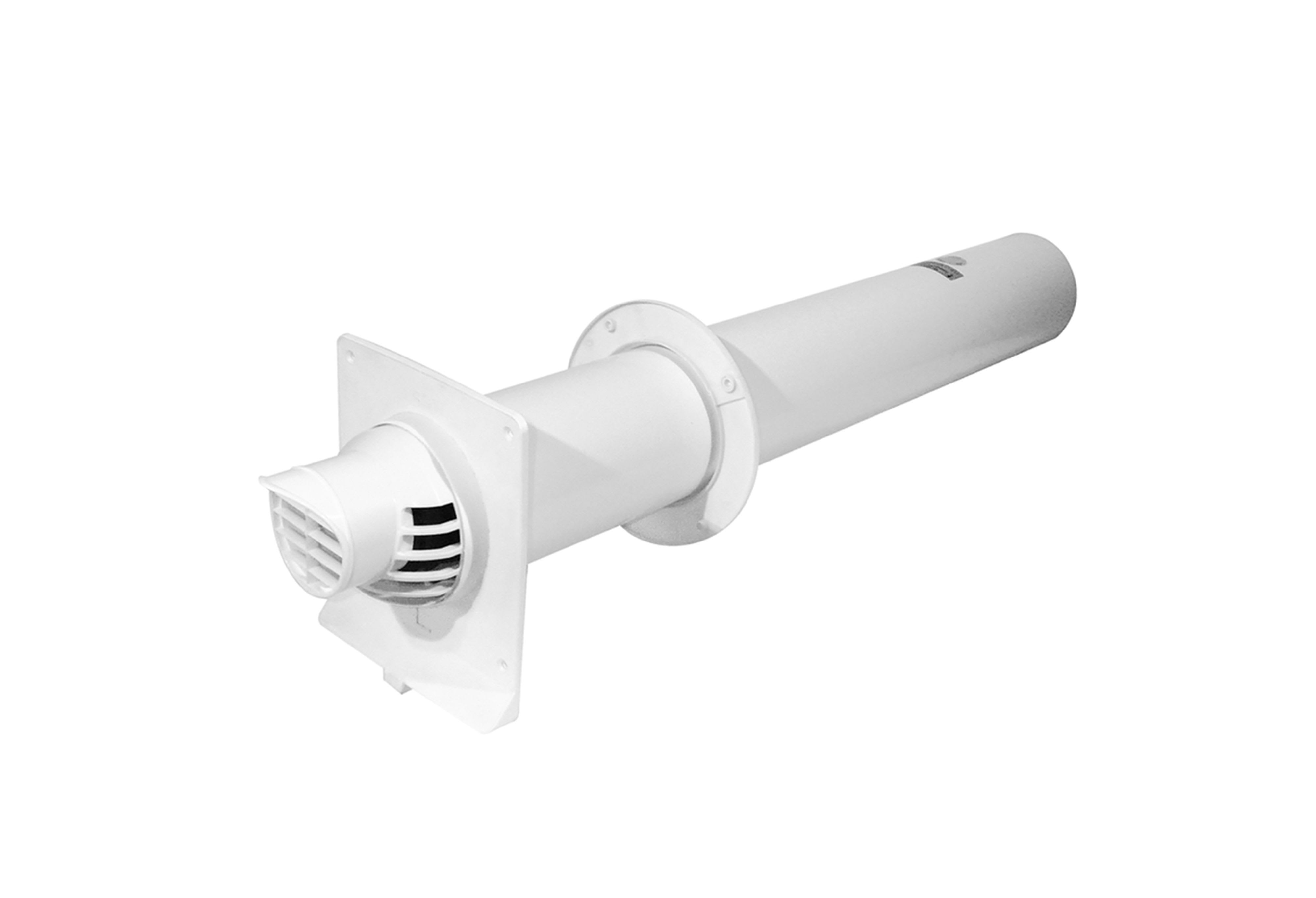 Ubbink France - Terminal horizontal Rolux Condensation D80/125mm, excentrique, blanc