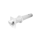 Ubbink France - Terminal horizontal Rolux Condensation D80/125mm, excentrique, blanc